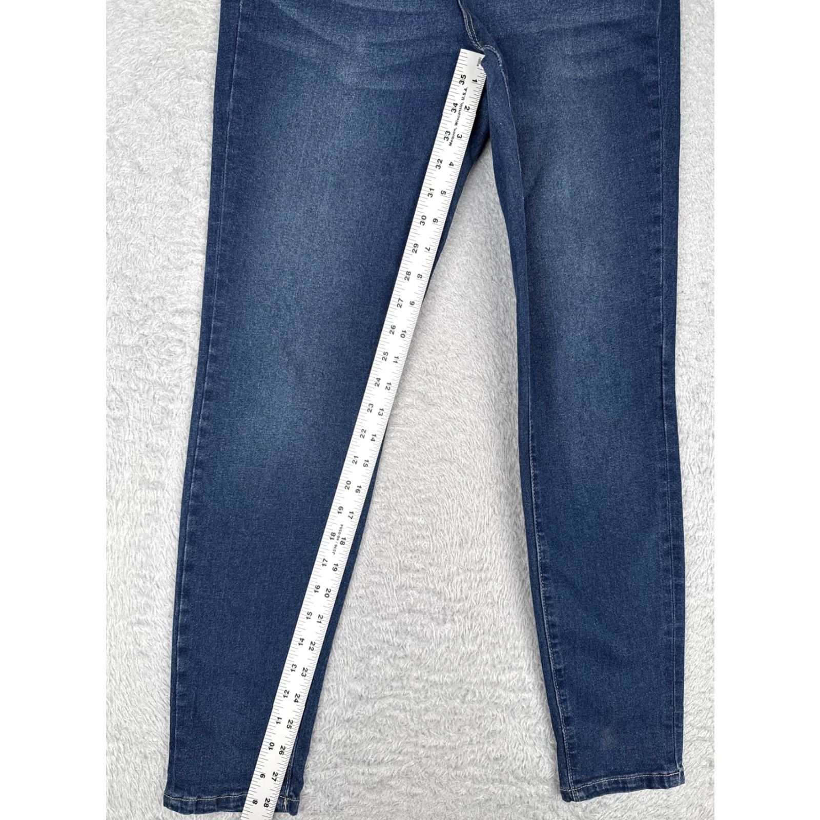 Nanette Lepore Nanette Lepore Jeans Womens 6 Blue Belle High Rise Ankle Skinny Stretch Denim Regular Slim Cotton Polyester Spandex 5-Pocket Design Womens Blue Jeans Size 28" / US 6 / IT 42 - 7 Thumbnail