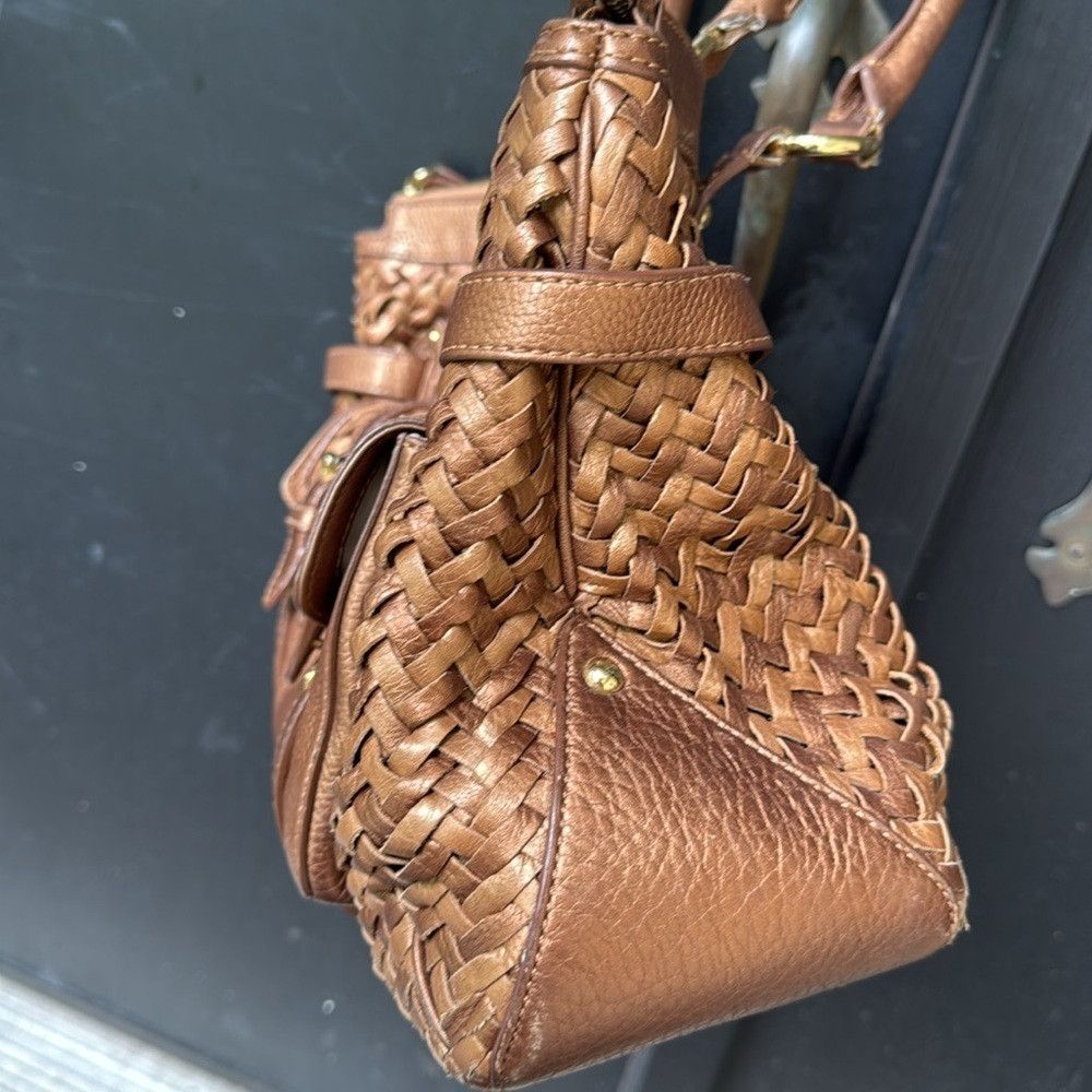 Cole Haan Cole Haan Village Weave leather shades of bronze large shou Size ONE SIZE - 4 Thumbnail