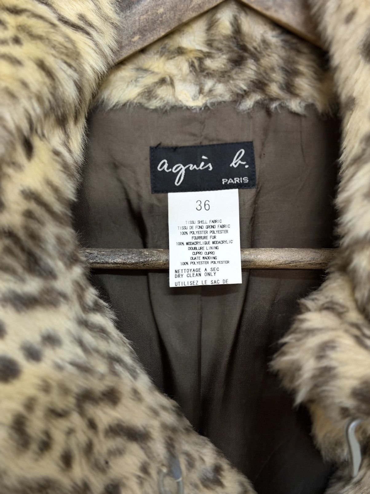 agnes b. vintage faux fur coat by French fashion designer Agnes b. Size XS / US 0-2 / IT 36-38 - 5 Thumbnail