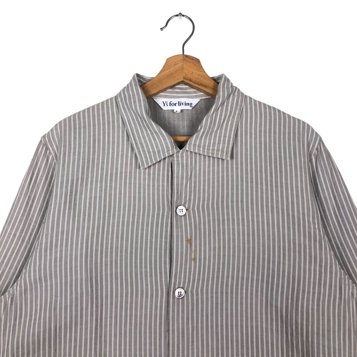 Yohji Yamamoto 🔥80’s Vintage Y’s For Living Long Jacket Striped Pin Japan Size US L / EU 52-54 / 3 - 3 Thumbnail