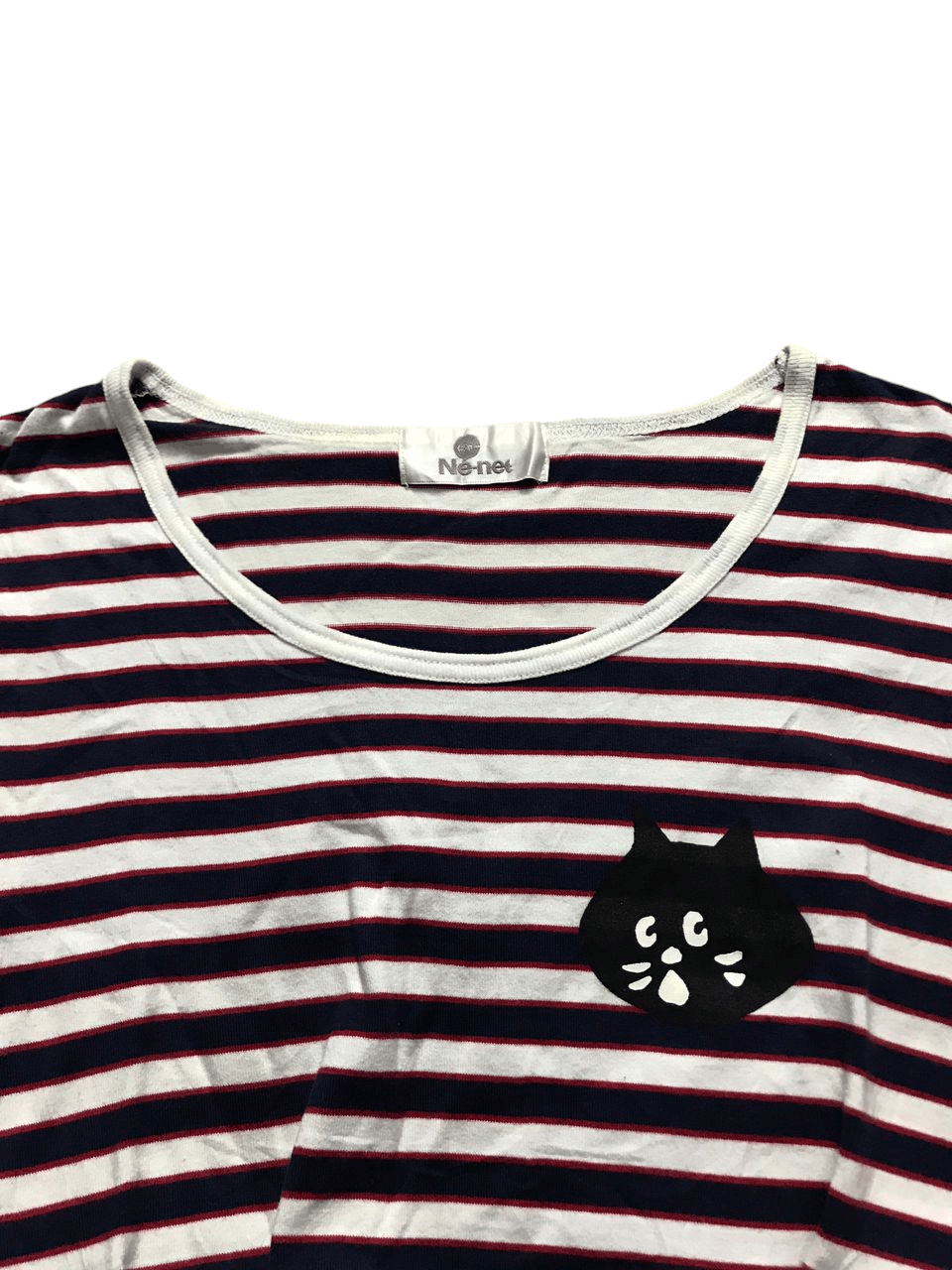 Vintage Ne-Net Stripe Cap Logo T-Shirt