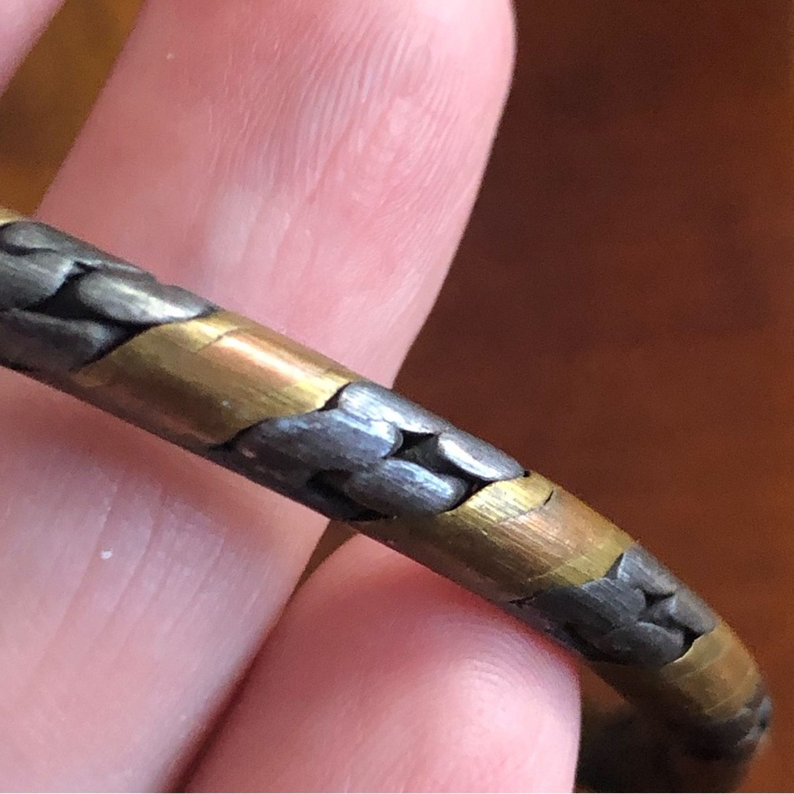 Vintage Vintage handcrafted triple metal braided bracelet Size ONE SIZE - 3 Thumbnail