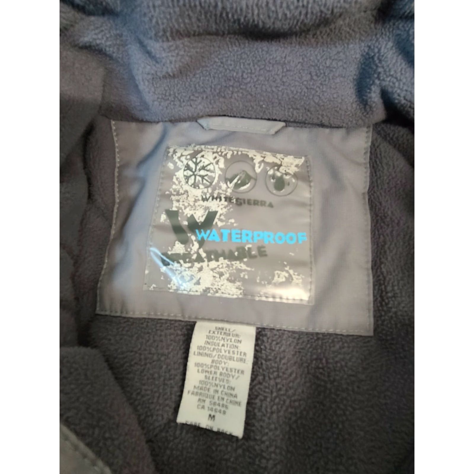 Vintage White Sierra Jacket Men Hooded Waterproof Breathable M Blue Size US M / EU 48-50 / 2 - 4 Thumbnail