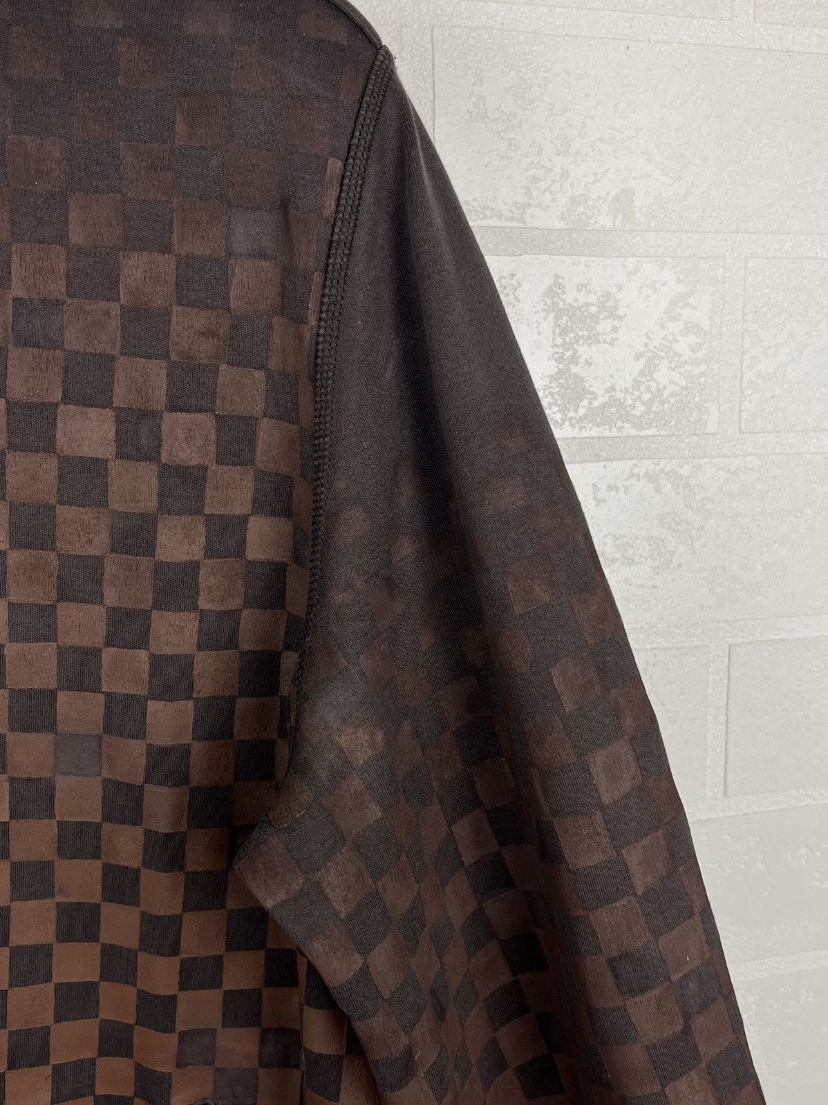 Louis Vuitton LOUIS VUITTON Zip Hoodie CUSTOM Damier Print LV Logo Brown Size US L / EU 52-54 / 3 - 20 Thumbnail