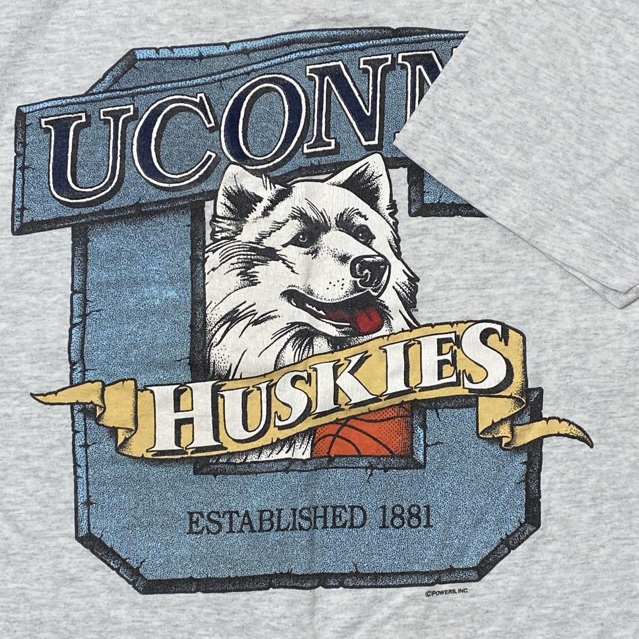 Fruit Of The Loom Vintage UCONN University of Connecticut Gray Tee Size Large Size US L / EU 52-54 / 3 - 3 Thumbnail