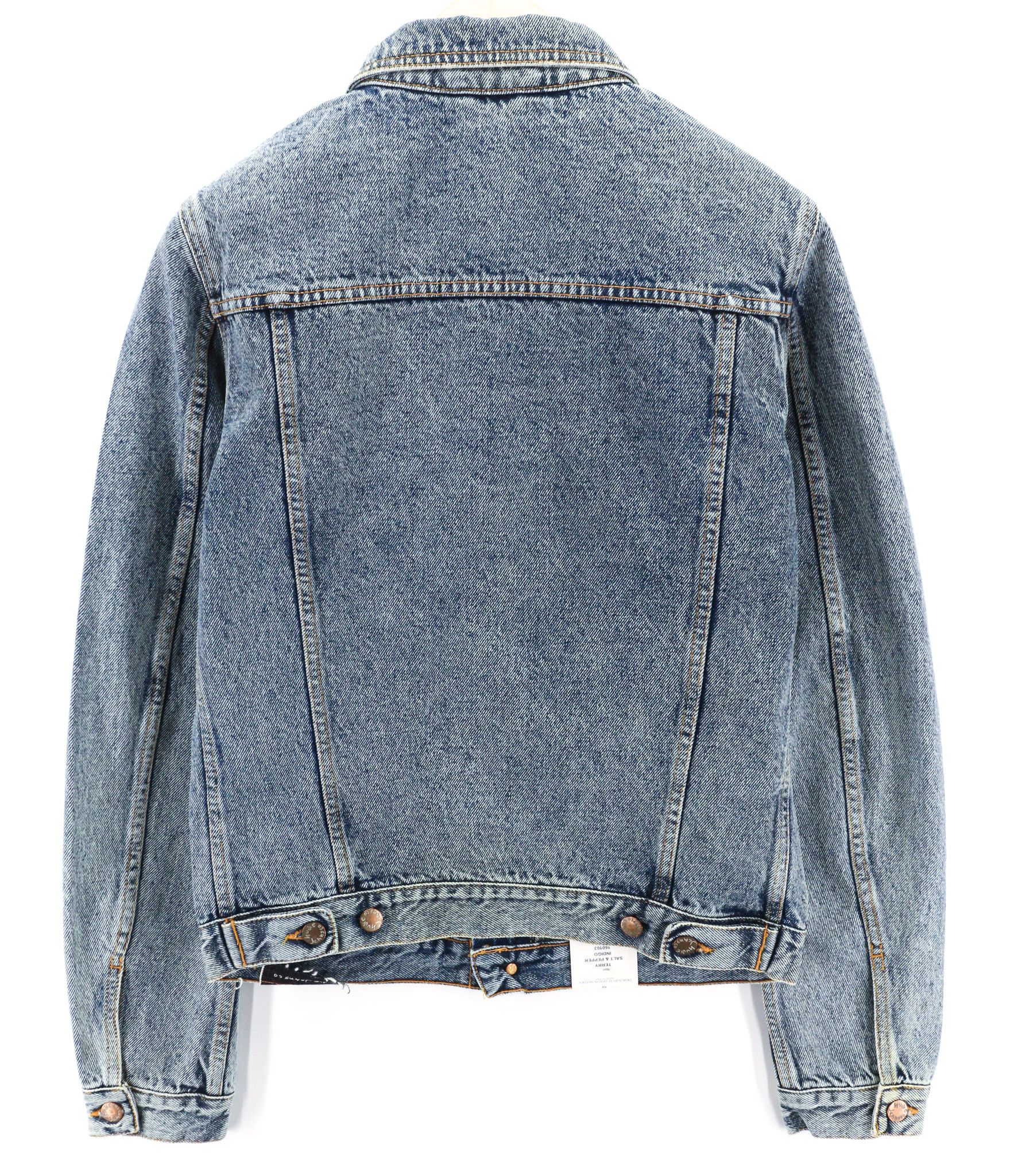 Nudie Jeans TERRY M Denim Salt & Pepper Buttoned Logo Jacket 80744 Size US M / EU 48-50 / 2 - 2 Thumbnail