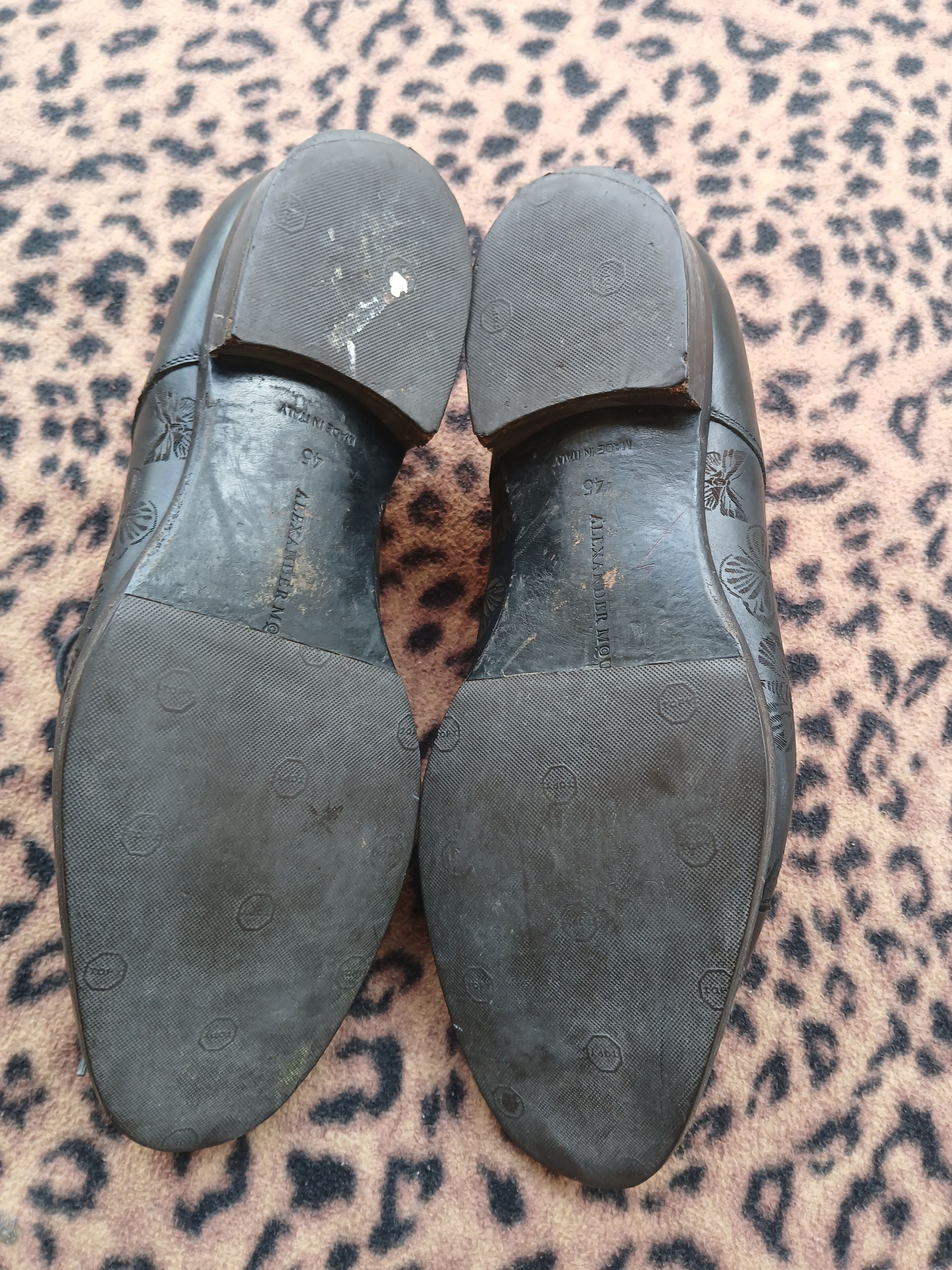 Alexander McQueen Alexander McQueen flocked moth derby shoe Size US 12 / EU 45 - 8 Thumbnail