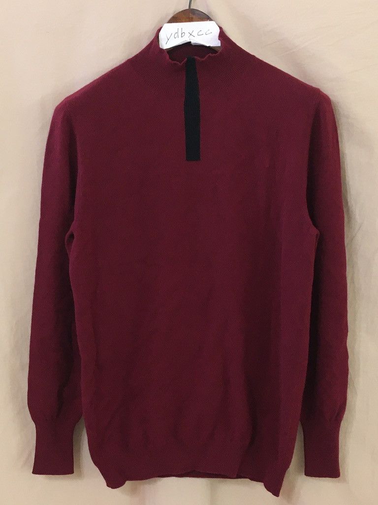 Yang Li FW13 HIGH NECK KNIT TOP BURGUNDY Size US M / EU 48-50 / 2 - 1 Thumbnail