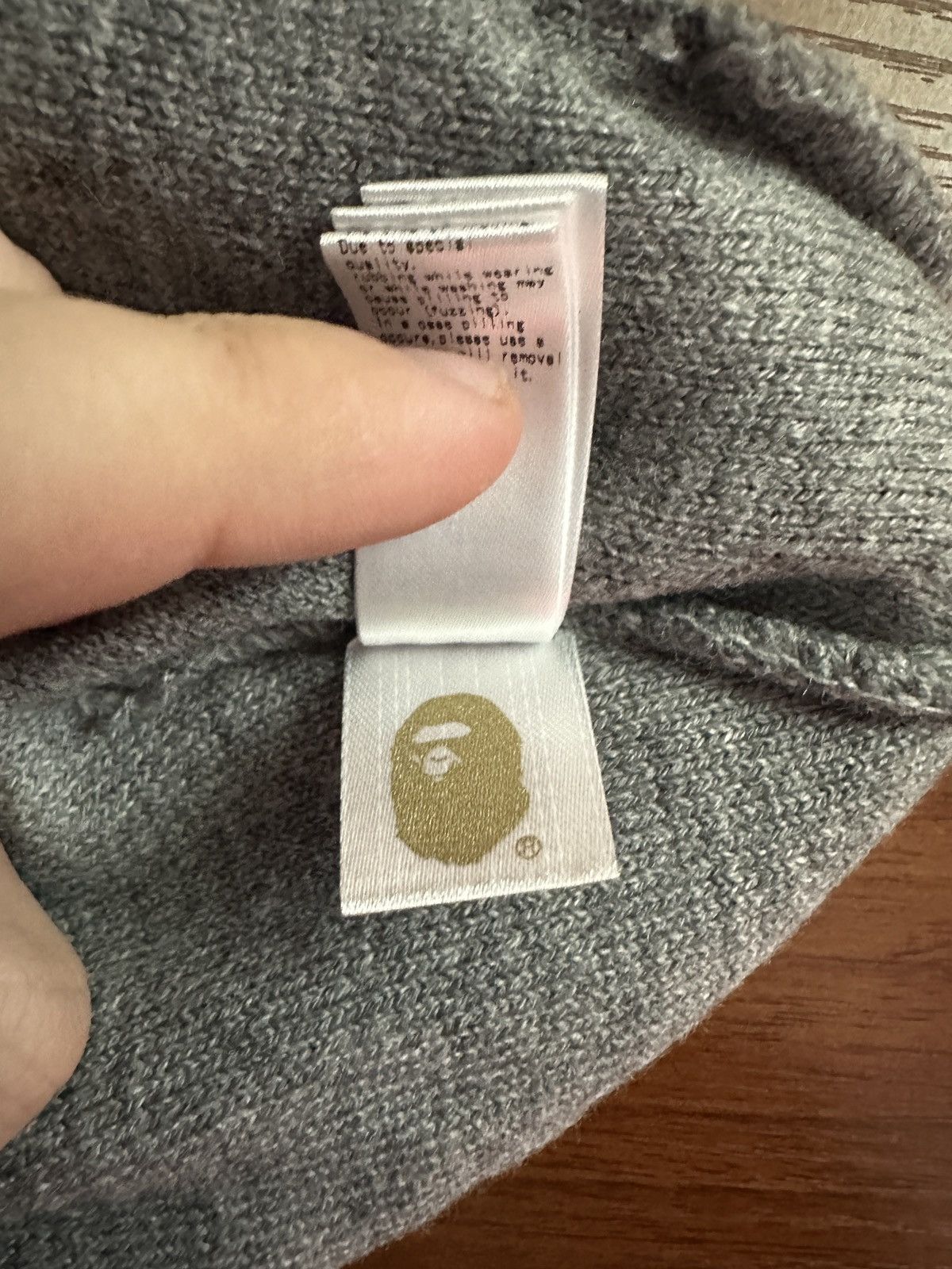 Bape Bape Beanie Grey Brand new Size ONE SIZE - 12 Thumbnail