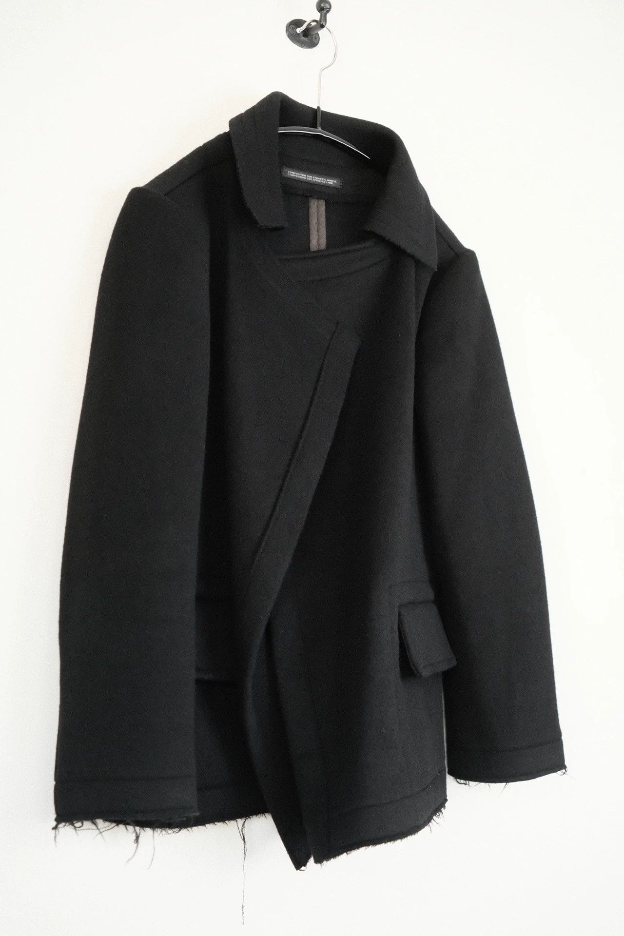 Yohji Yamamoto Yohji Yamamoto 01AW Vintage Distressed Short Overcoat Size S / US 4 / IT 40 - 5 Thumbnail
