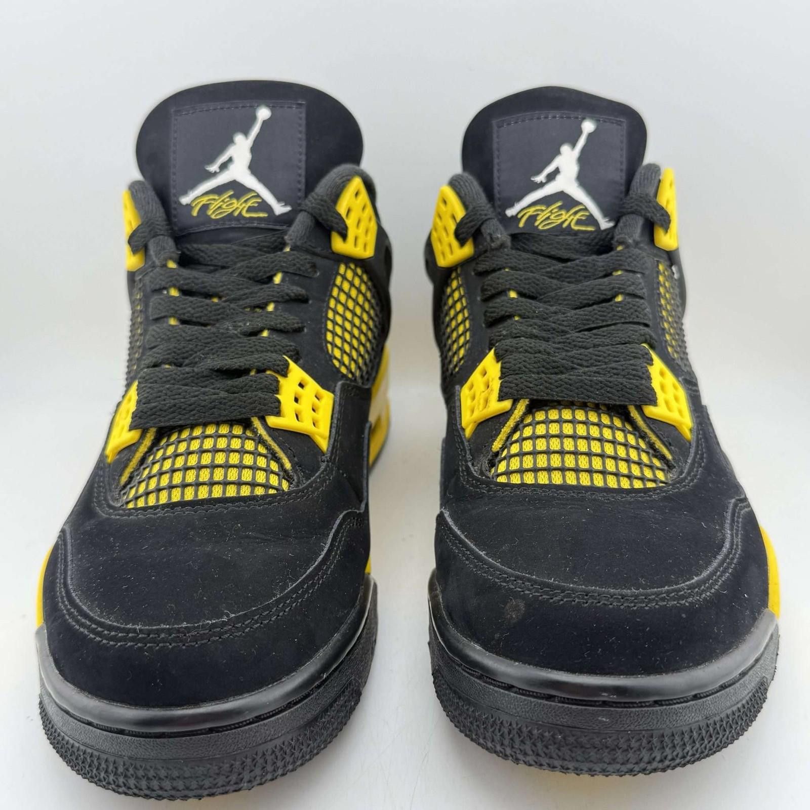 Jordan Brand Air Jordan 4 Retro Black/Yellow US 9 Used with Box Size US 9 / EU 42 - 3 Thumbnail