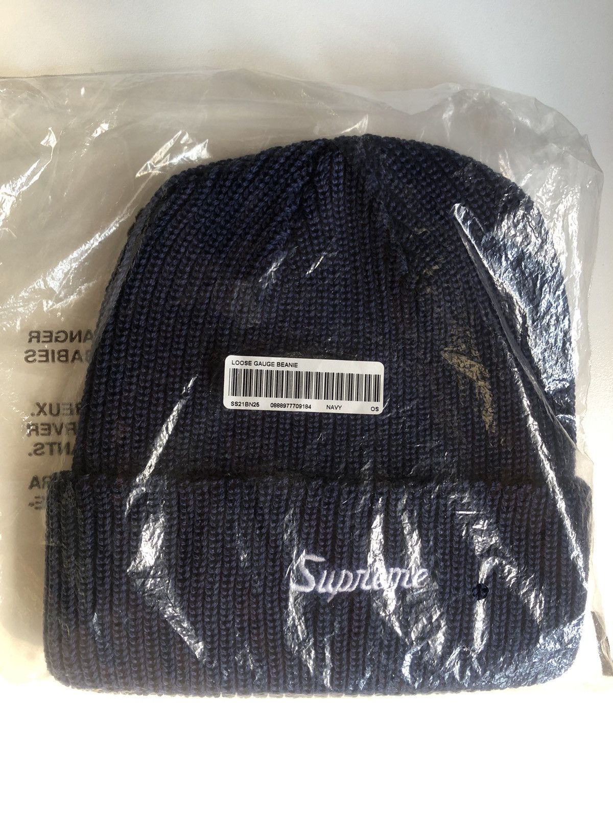 Supreme Supreme SS21 Loose Gauge Beanie NAVY Size ONE SIZE - 1 Thumbnail