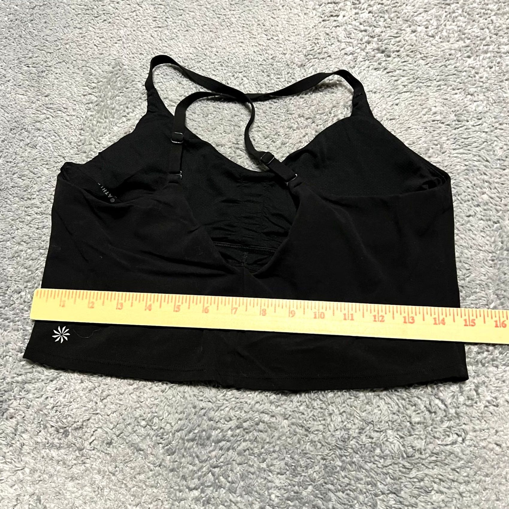 Athleta Athleta Sports Bra Womens M Black Crop Top Strappy Size M / US 6-8 / IT 42-44 - 3 Thumbnail