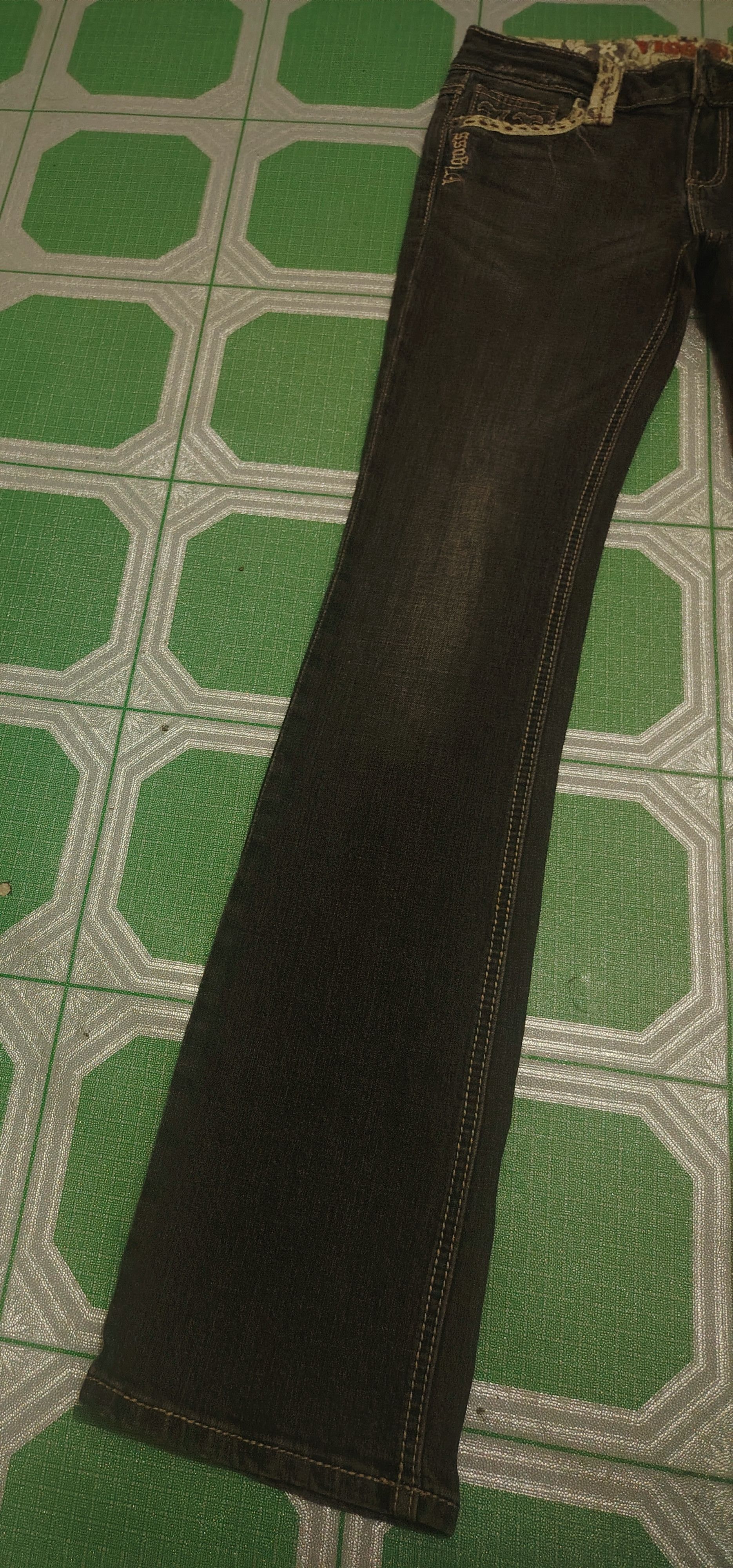 If Six Was Nine Vtg Black Vigoss U.S.A. Bootcut Jeans Stretch Jeans Size 27" / US 4 / IT 40 - 10 Thumbnail