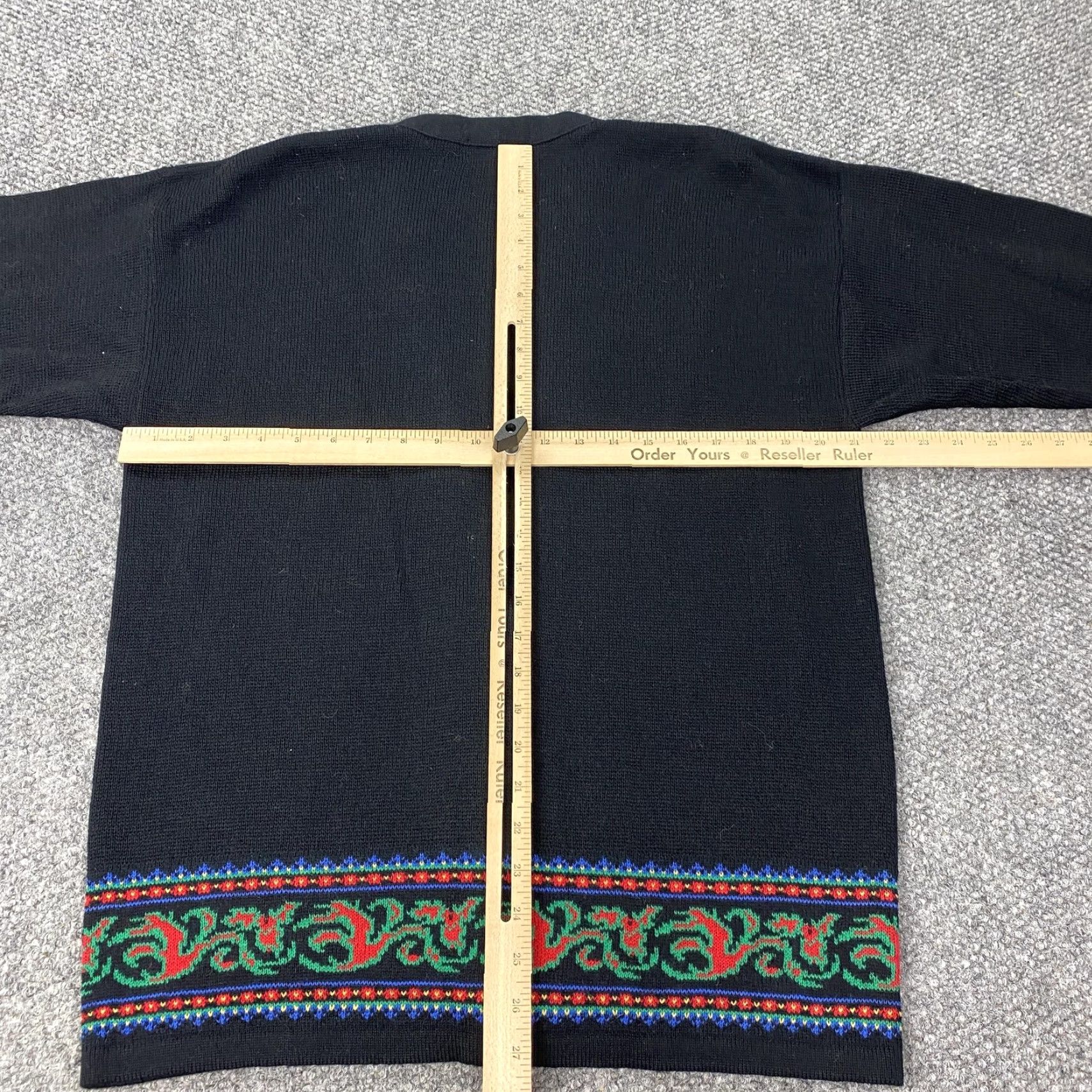Pendleton VINTAGE Pendleton Cardigan Shirt Womens Large Black Wool Fair Isle 60s 70s Ladies Cardigan Shirt Size L / US 10 / IT 46 - 7 Thumbnail