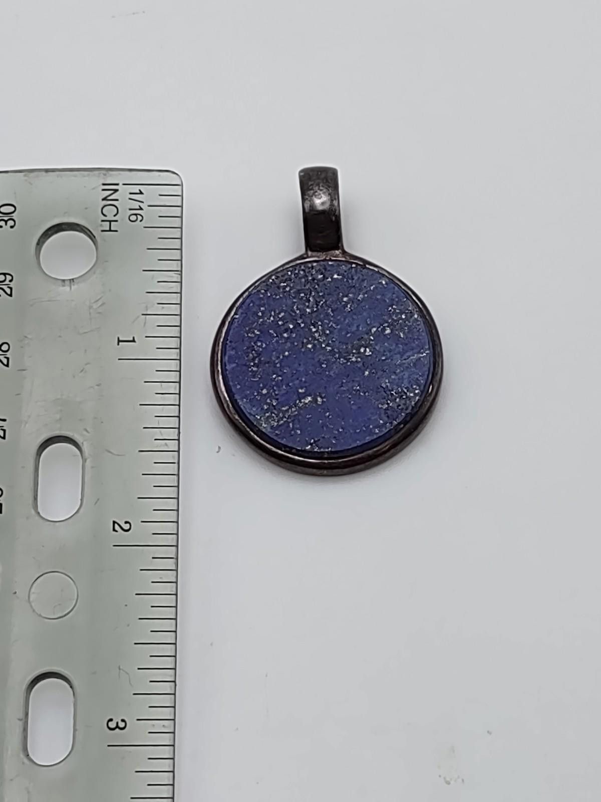 The Unbranded Brand Lapis Lazuli Sterling Silver Pendant 11.6g Starry Blue Size ONE SIZE - 4 Thumbnail
