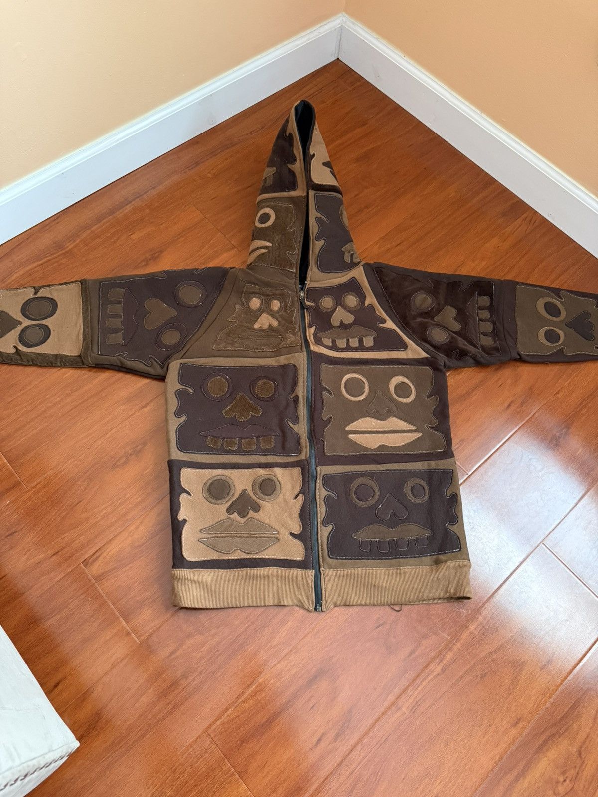 Other Shane Kastl FACES Brown Zip Up Hoodie Size US M / EU 48-50 / 2 - 1 Thumbnail