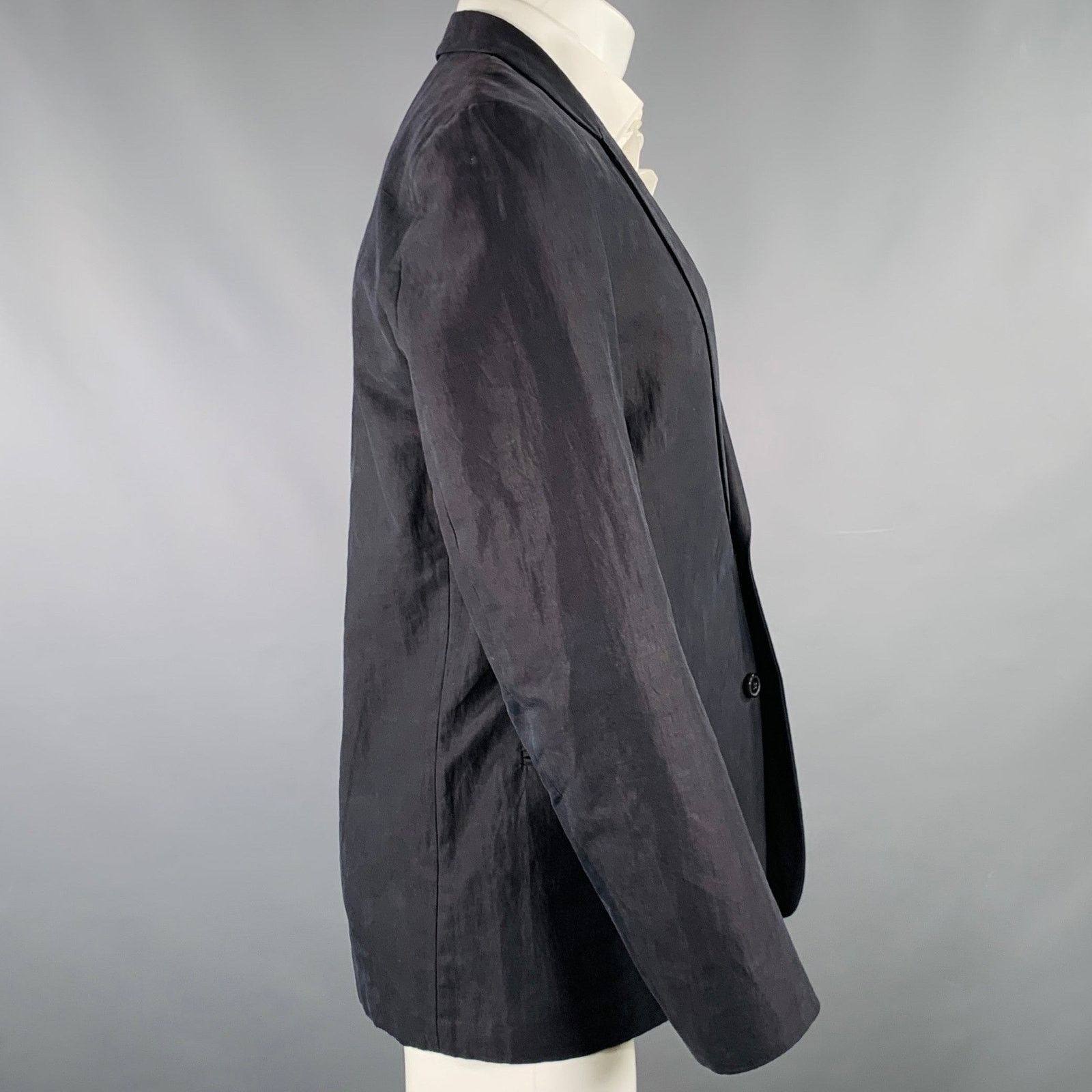 Paul Smith Size 38 Black Cotton Blend Single Breasted Sport Coat Size 38R - 2 Thumbnail