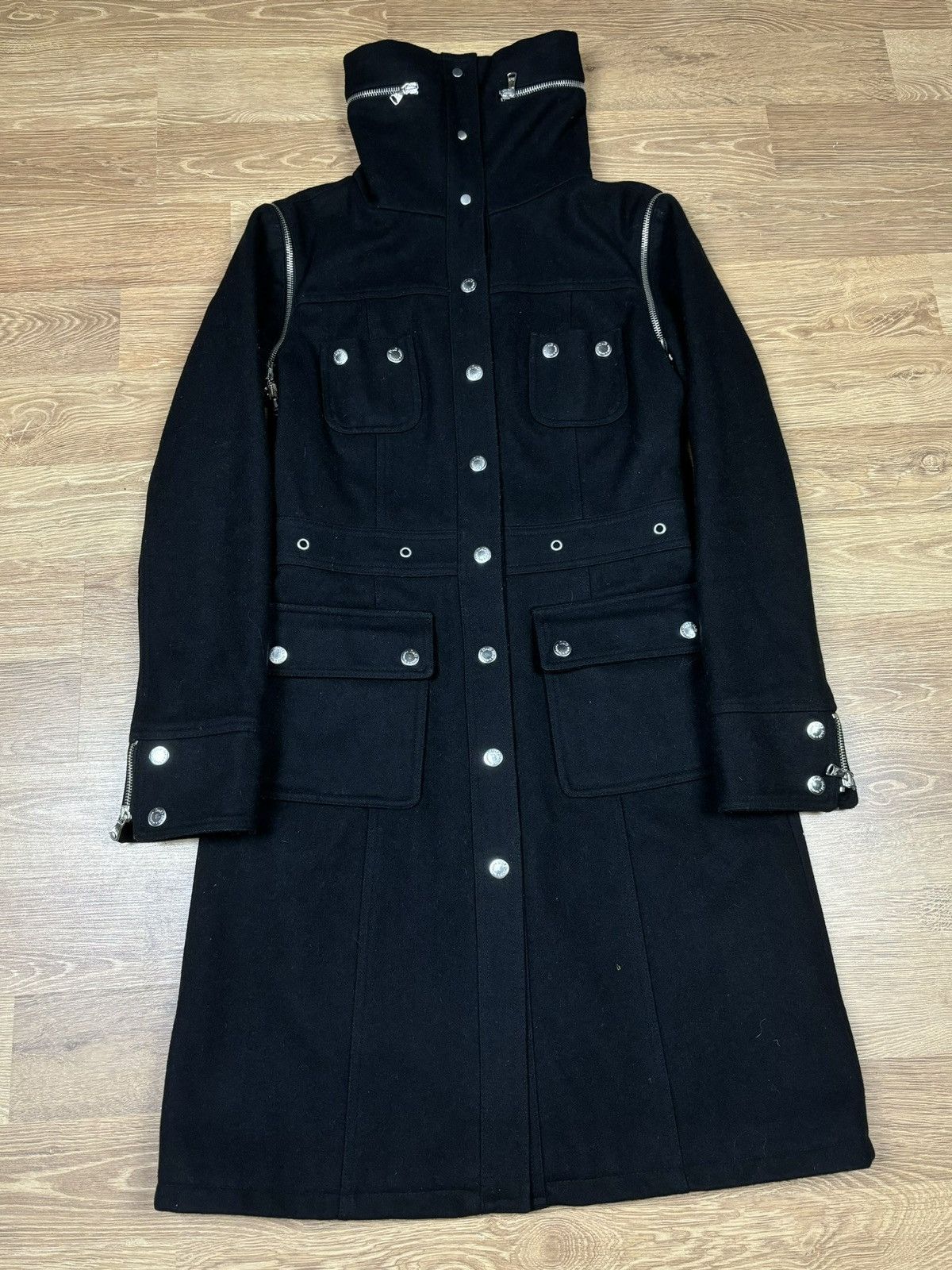 Dolce & Gabbana Dolce & Gabbana Studded Woolen Coat with Detachable Sleeves Size M / US 6-8 / IT 42-44 - 5 Thumbnail