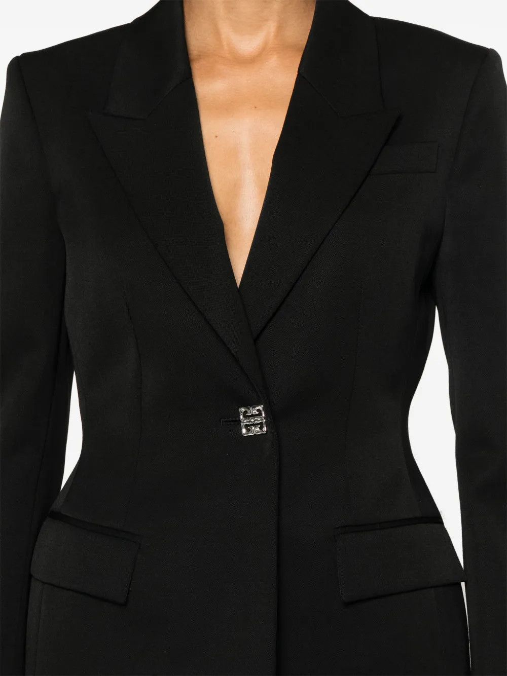 Givenchy o1y0925 Wool Blazer in Black Size L / US 10 / IT 46 - 2 Thumbnail