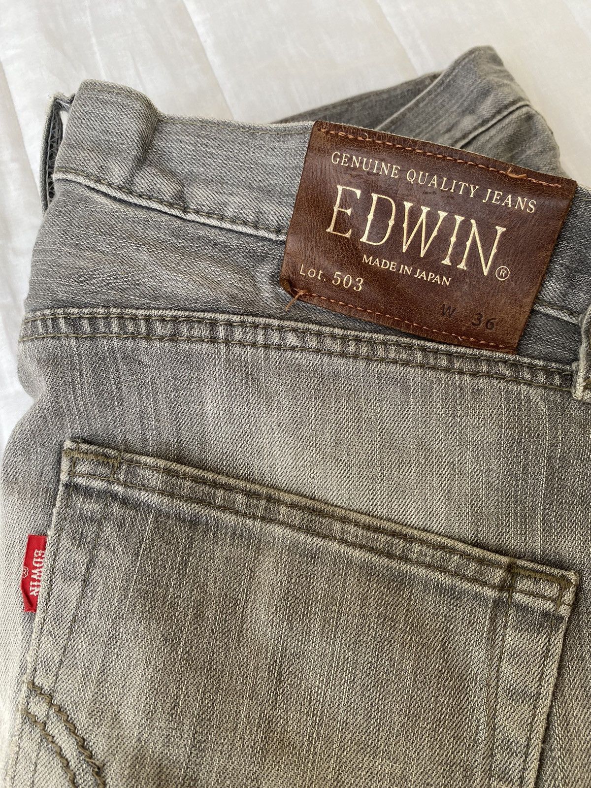 Edwin FADED DISTRESSED DENIM BAGGY EDWIN JAPAN UNDERCOVER STYLE Size US 36 / EU 52 - 7 Thumbnail