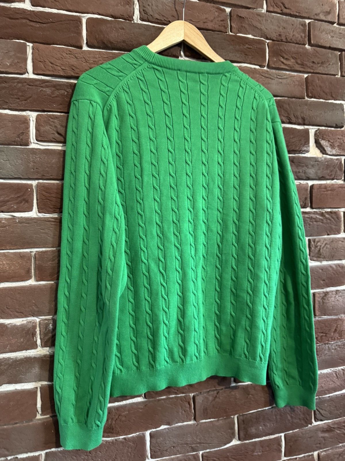 Designer × Raf Simons Raf Simons Fred Perry Green Cable Knit Sweater 42 Rare Hype Size US M / EU 48-50 / 2 - 6 Thumbnail