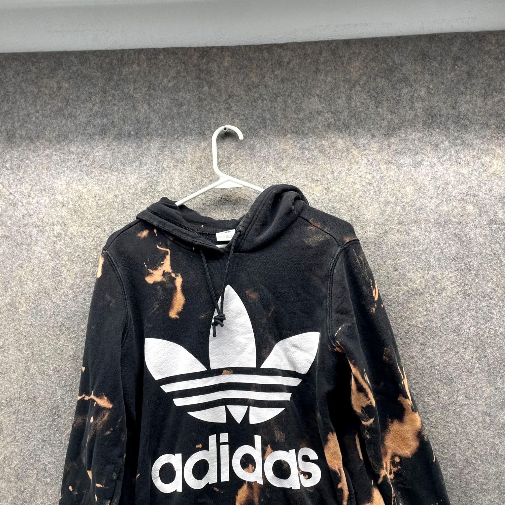 Adidas VINTAGE adidas Sweater Women Small Hoodie Pullover Black Orange Trefoil Casual Knit Fleece Pullover Logo Long Sleeve Size S / US 4 / IT 40 - 2 Thumbnail