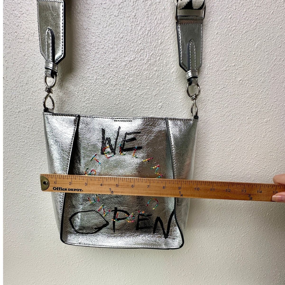 Stella McCartney NWT Stella McCartney Stonewall Mini Crossbody Bag – Silver Size ONE SIZE - 17 Thumbnail