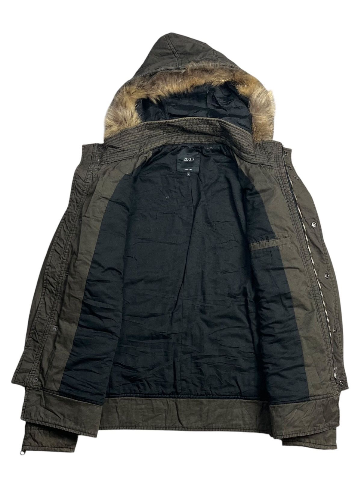 BUFFALO BOBS 2000s Edge Rupert = Raccoon Fur Hoodie Cargo Jacket Size US M / EU 48-50 / 2 - 2 Thumbnail