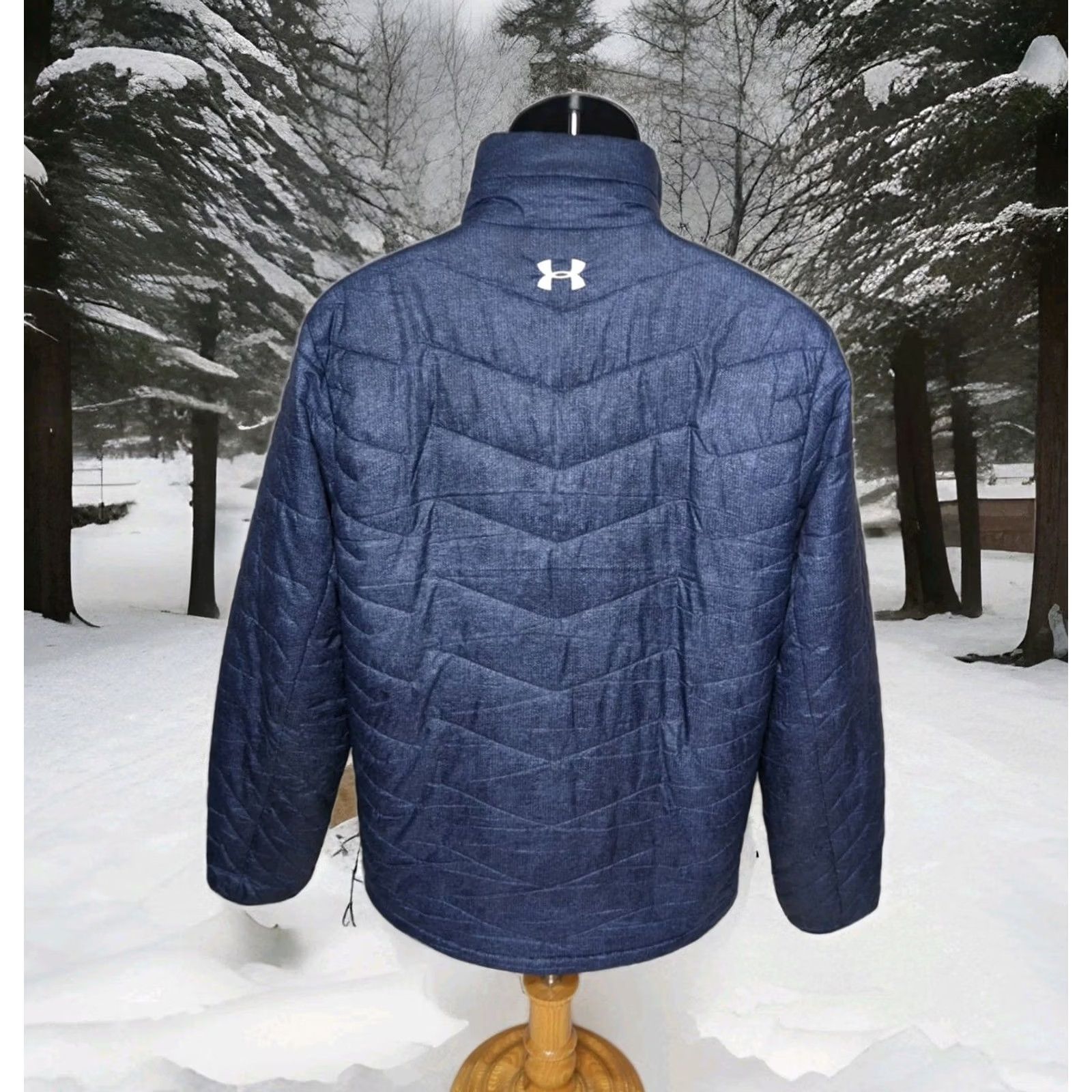 Under Armour UNDER ARMOUR COLDGEAR REACTOR PUFFER JACKET MENS MEDIUM BLUE QUILTED WINTER SKI Size US M / EU 48-50 / 2 - 3 Thumbnail