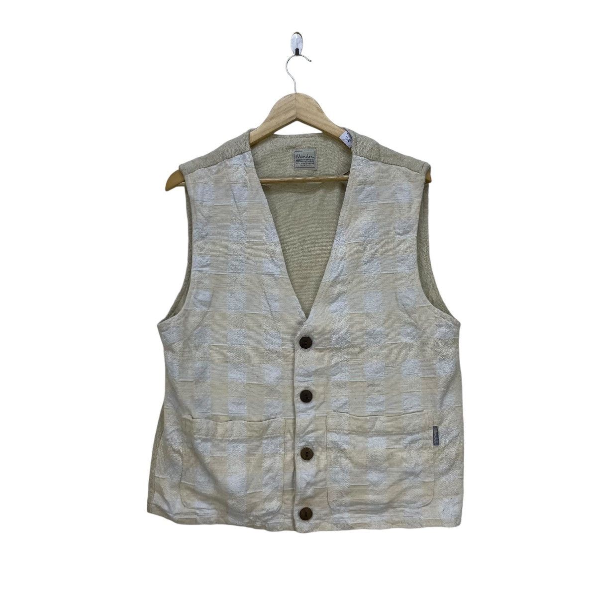 Designer × Issey Miyake × Japanese Brand Japanese Brand Mandoc Printed Tartan Vest Jacket Size US M / EU 48-50 / 2 - 1 Thumbnail