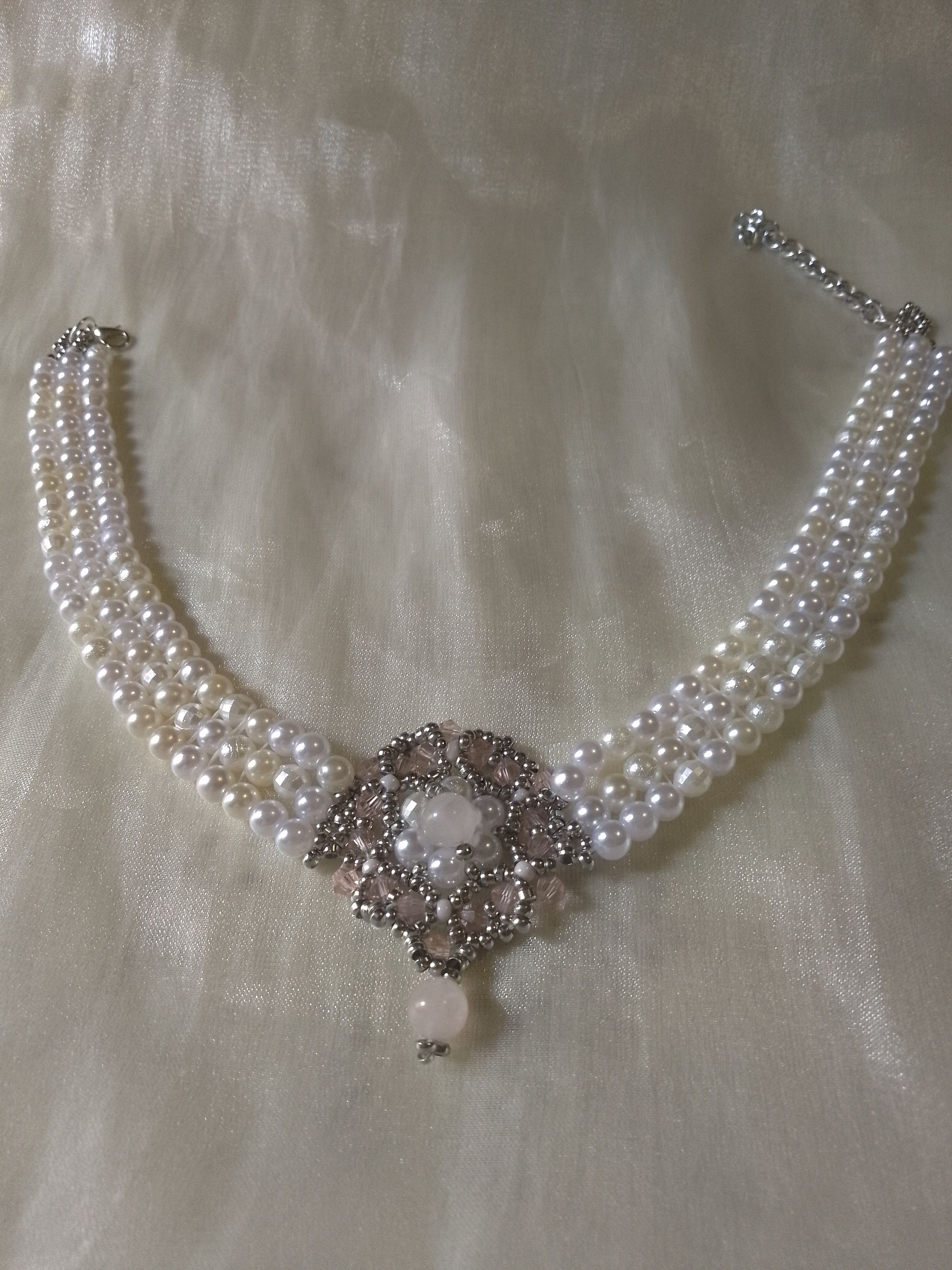 Other Pearls Choker Rose quartz Victorian Vintage style Size ONE SIZE - 9 Thumbnail