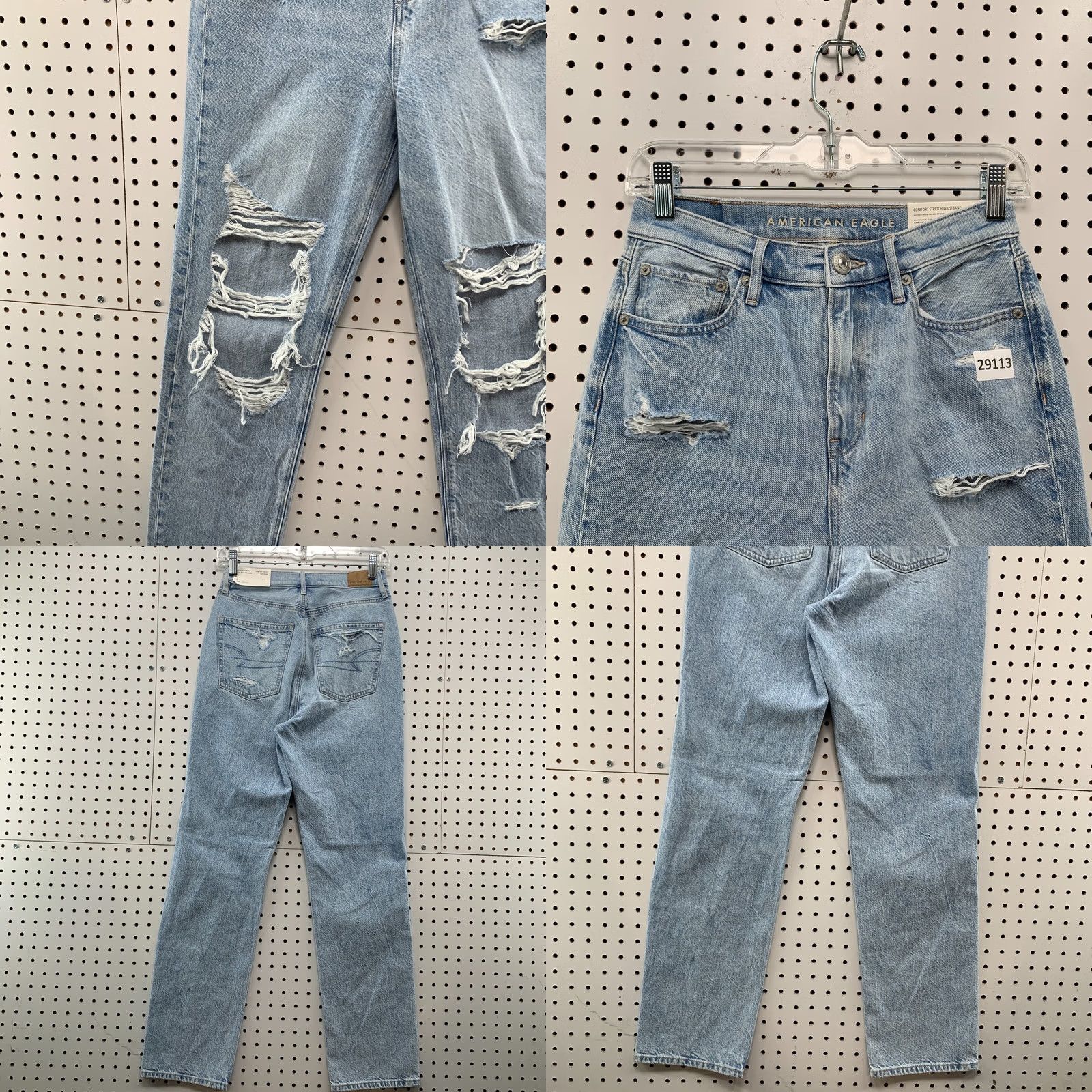 American Eagle Outfitters American Eagle Jeans 90s Boyfriend High Rise Denim 26x30 Blue Womens Size 2 XS? 2 Size 26" / US 2 / IT 38 - 8 Thumbnail