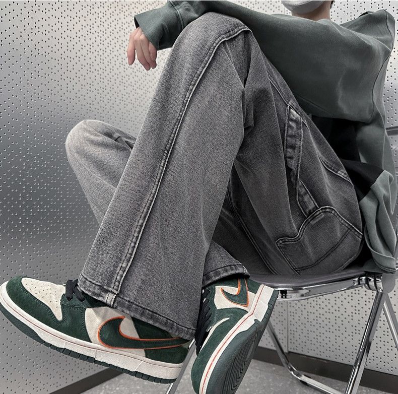 Designer × Japanese Brand × Jean Hombre Faded Tube Splicing Vintage Washed Cargo Jeans Size US 36 / EU 52 - 4 Thumbnail