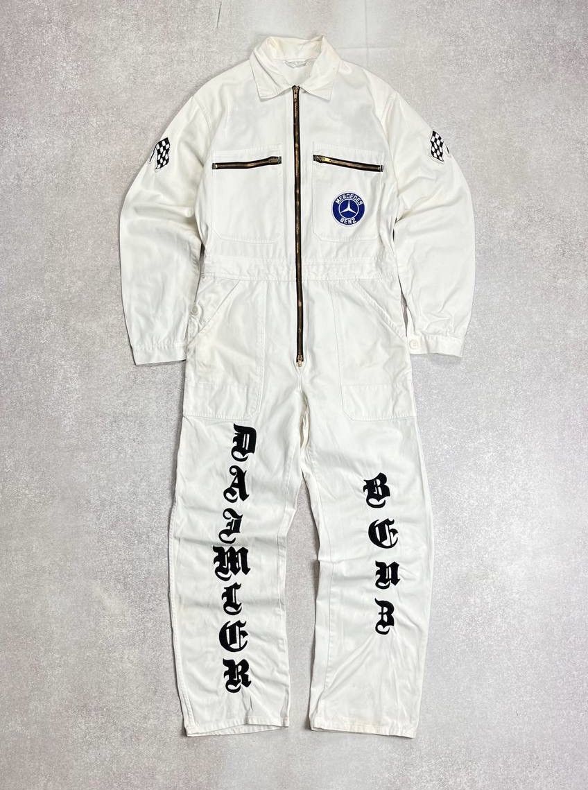 Mercedes-Benz Vintage 90s Mercedes Banz Racing Y2K Mechanic Jumpsuit M Size US 32 / EU 48 - 1 Thumbnail