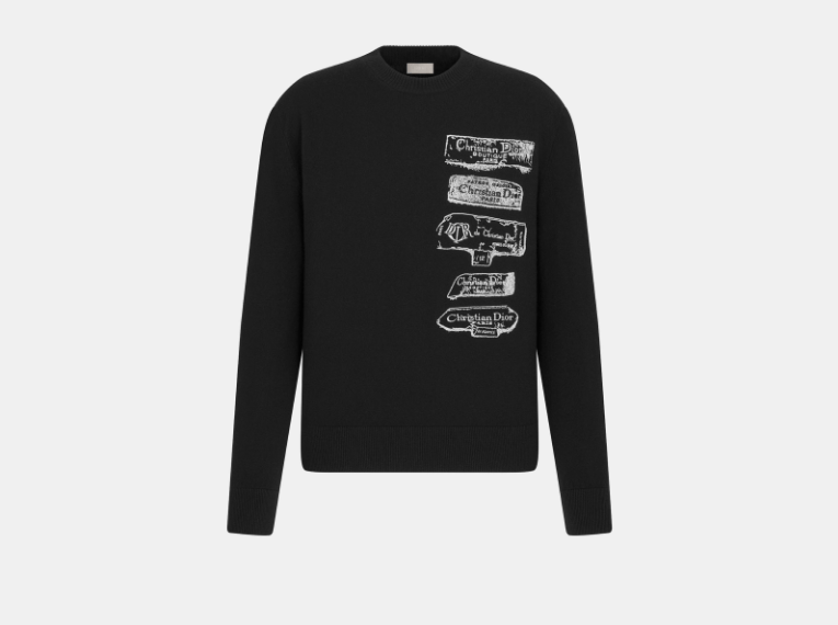 o1w1db11025 513M66 Dior Archives Labels Sweater in Black