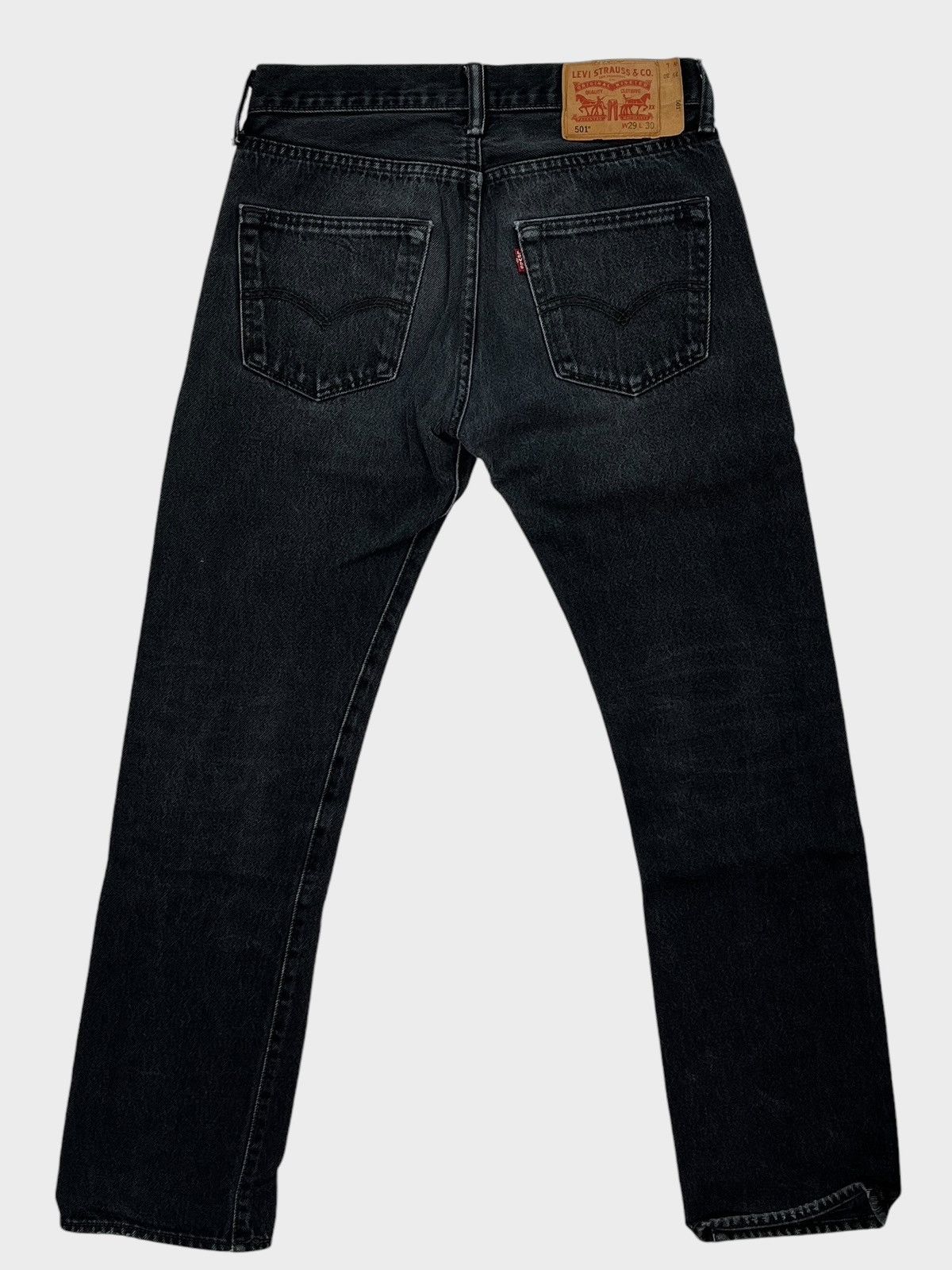 Levi's Levi 501 Washed Black Jeans Size US 29 - 2 Thumbnail