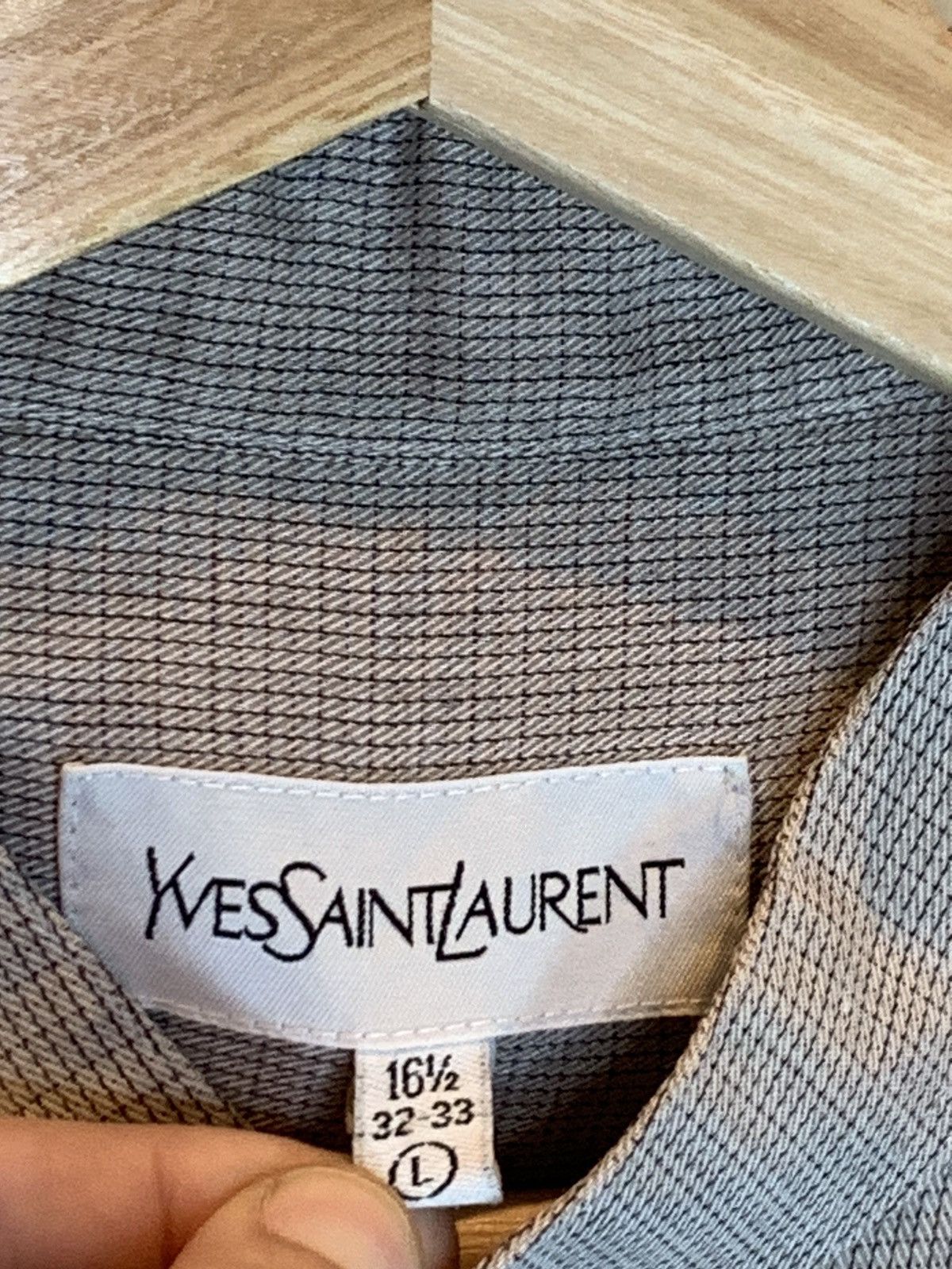 Yves Saint Laurent *RARE* Vintage Yves Saint Laurent Band Collar Button Shirt L Size US L / EU 52-54 / 3 - 7 Thumbnail