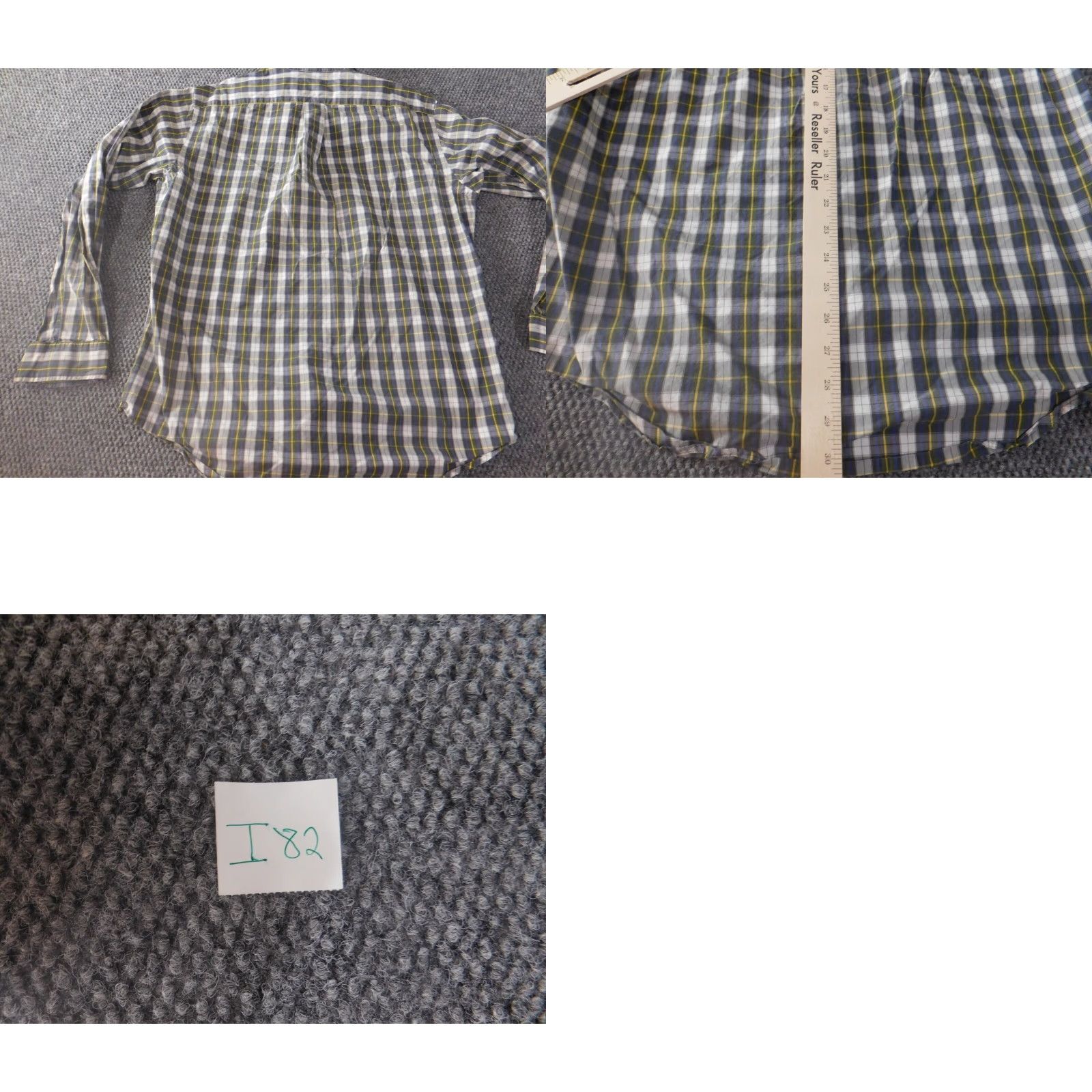 Vintage American Living Shirt Mens Medium Blue Plaid Button-Down Collar Long Sleeve Casual Cotton Knit with Pockets Size US M / EU 48-50 / 2 - 8 Thumbnail