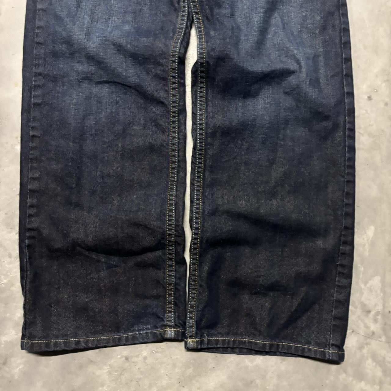 Japanese Brand × Vintage Crazy Vintage Y2K/2000s Grunge Dark Wash Denim Jeans! Size US 32 / EU 48 - 6 Thumbnail