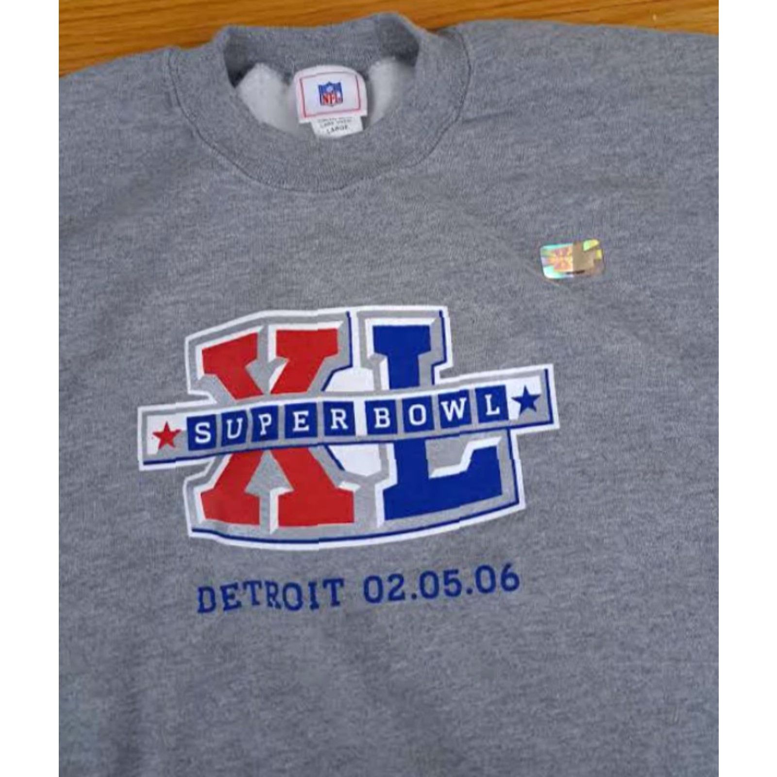 NFL NFL Sweatshirt Detroit 2006 Super Bowl XL Steelers 21 Seahawks 10 Grey XL Unisex Adults Pullover Football Size US XL / EU 56 / 4 - 3 Thumbnail
