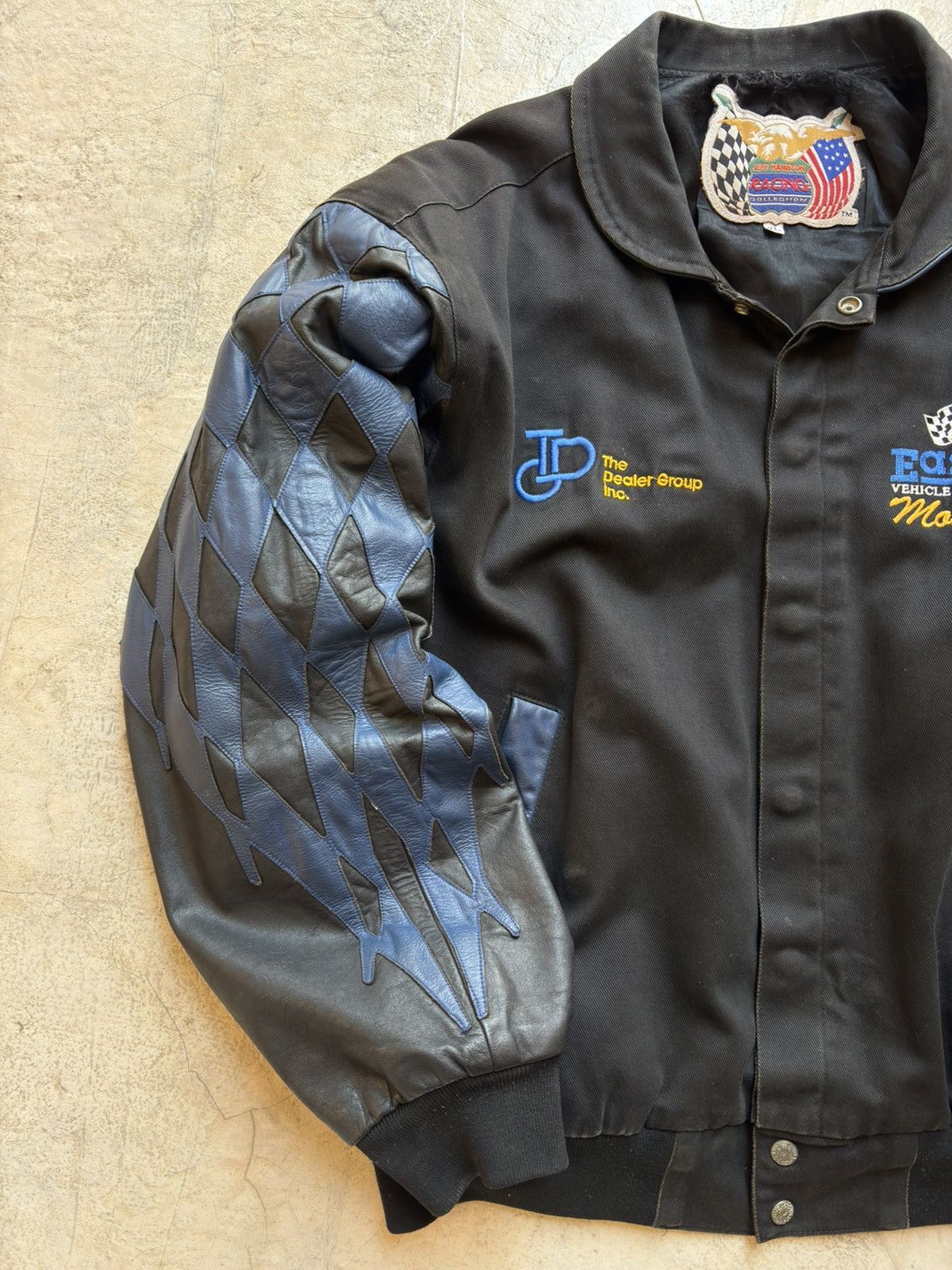 Jeff Hamilton VINTAGE 90s Jeff Hamilton Racing Jacket EasyCare MotorSports Size US XL / EU 56 / 4 - 3 Thumbnail