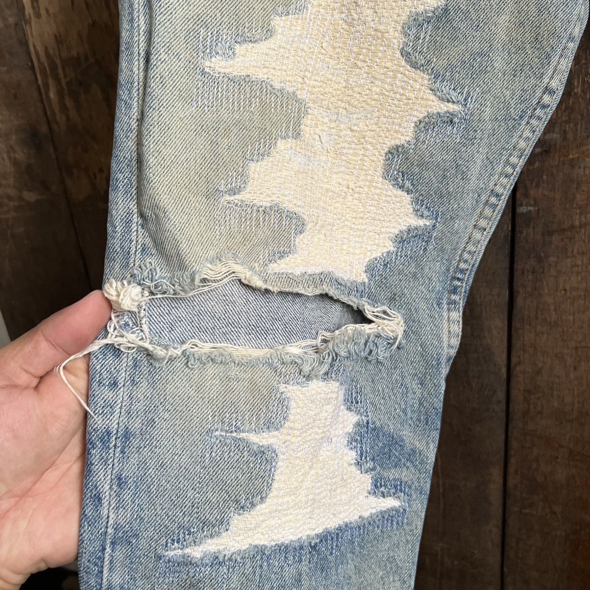 Levi's × Vintage Vintage Levis 505 Distressed Denim Jeans Size US 32 / EU 48 - 5 Thumbnail