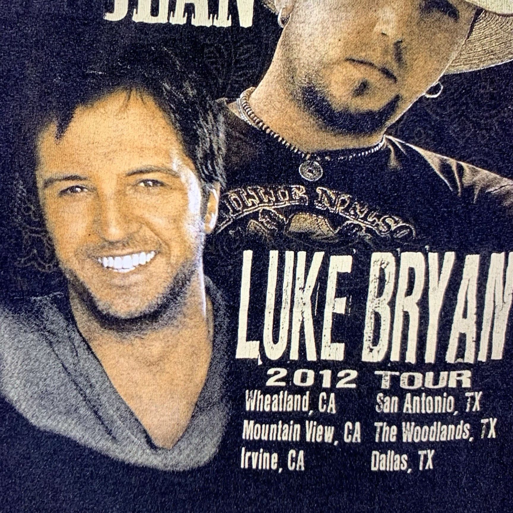 Doublet VINTAGE Jason Aldean & Luke Bryan Tour Shirt 2012 Black Cotton Short Sleeve Adult Medium Band Music Fans Size US M / EU 48-50 / 2 - 5 Thumbnail