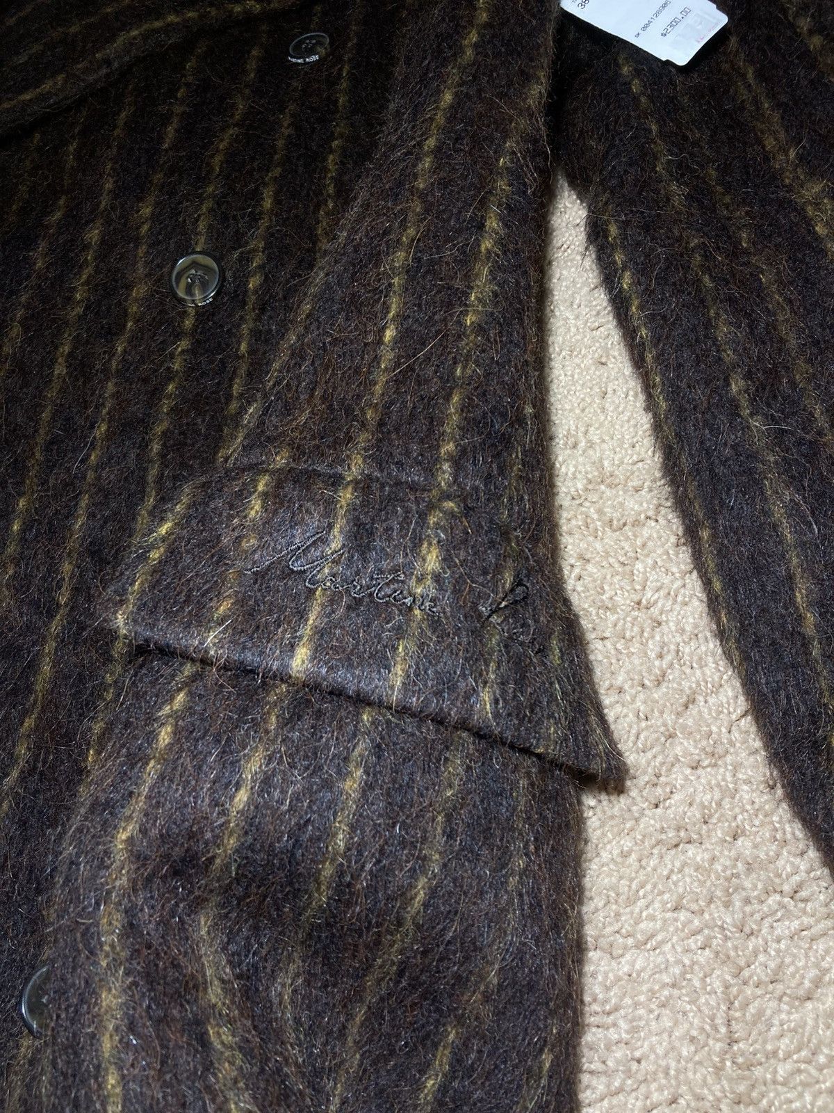 Martine Rose New AW24 Martine Rose Wool Gold Stripe Sleeves Overcoat 2024 Size US M / EU 48-50 / 2 - 7 Thumbnail