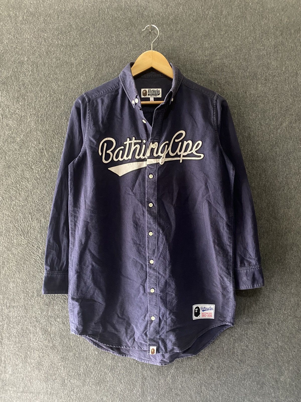 image of Bape Long Shirt in Navy, Women's (Size XS)