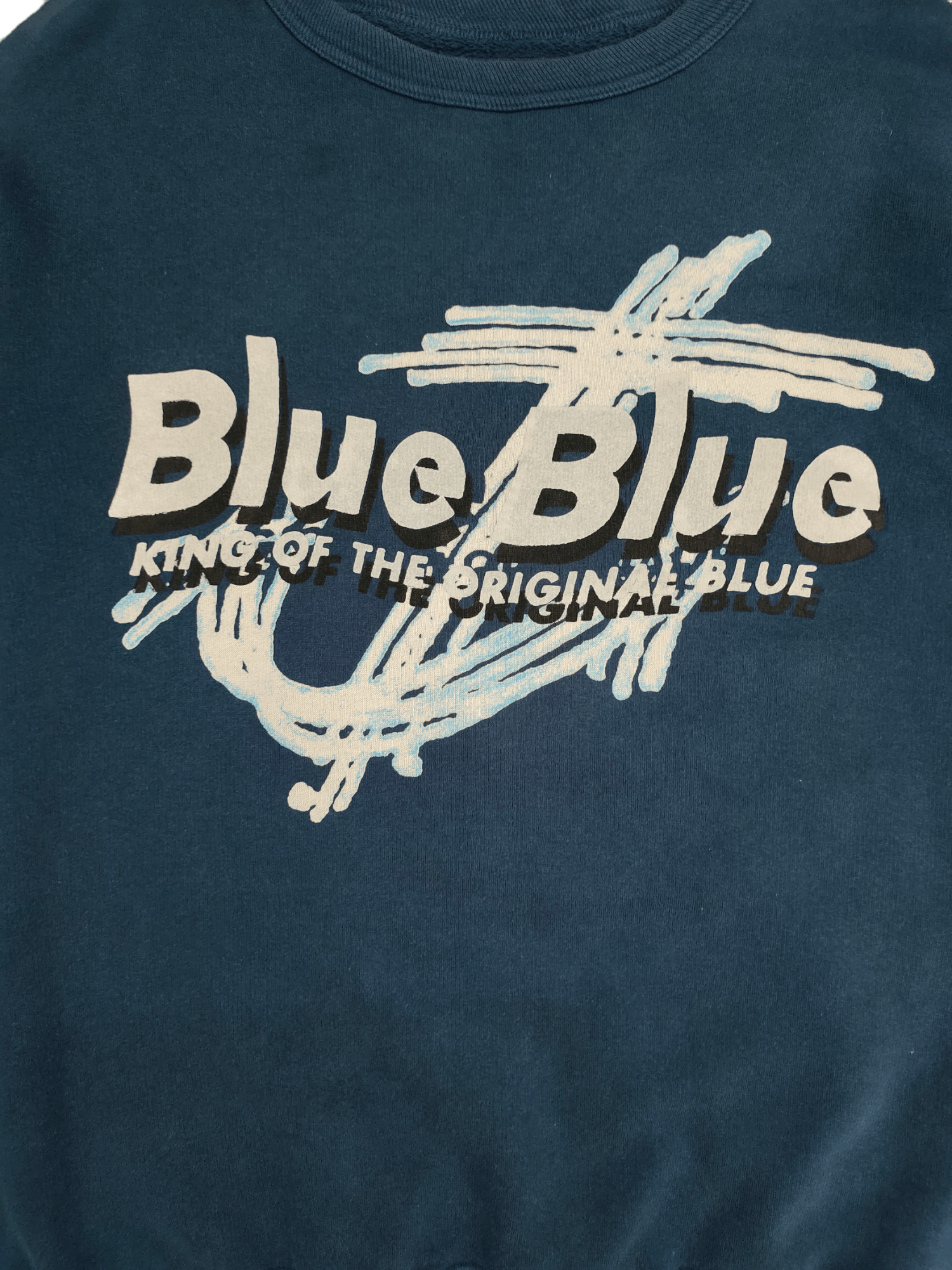 Blue Blue Japan Vintage 90s Blue Blue Japan Spell Out Anchor Logo Sweatshirt Size US L / EU 52-54 / 3 - 3 Thumbnail