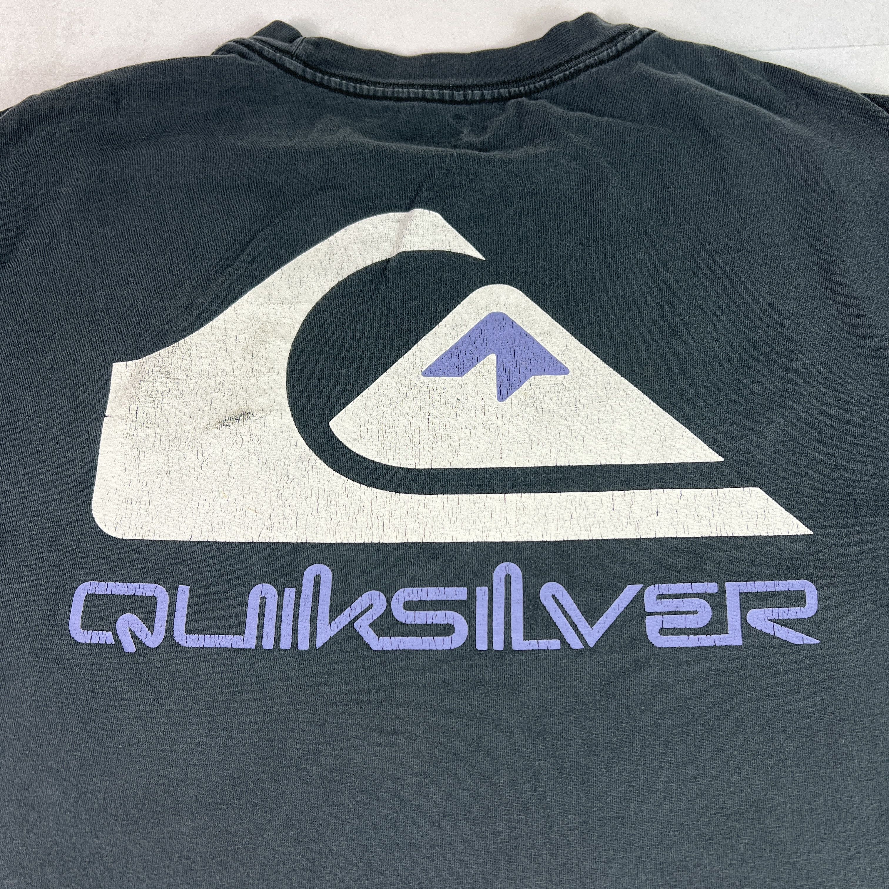 Quiksilver Quiksilver Shirt Black Faded Print Surfer Short Sleeve Tee Size US M / EU 48-50 / 2 - 3 Thumbnail