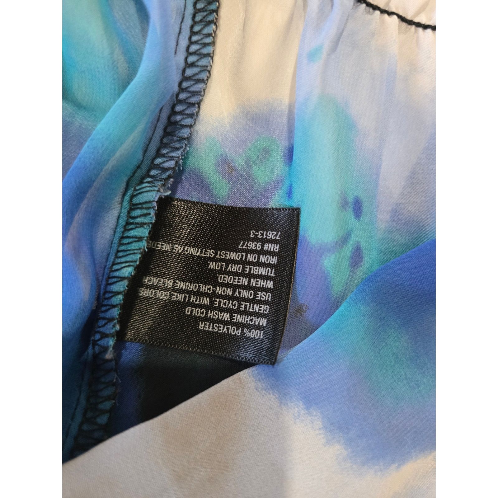 Other East 5th Women’s Blue Watercolor Semi-Sheer Blouse | Size M0 Size M / US 6-8 / IT 42-44 - 6 Thumbnail