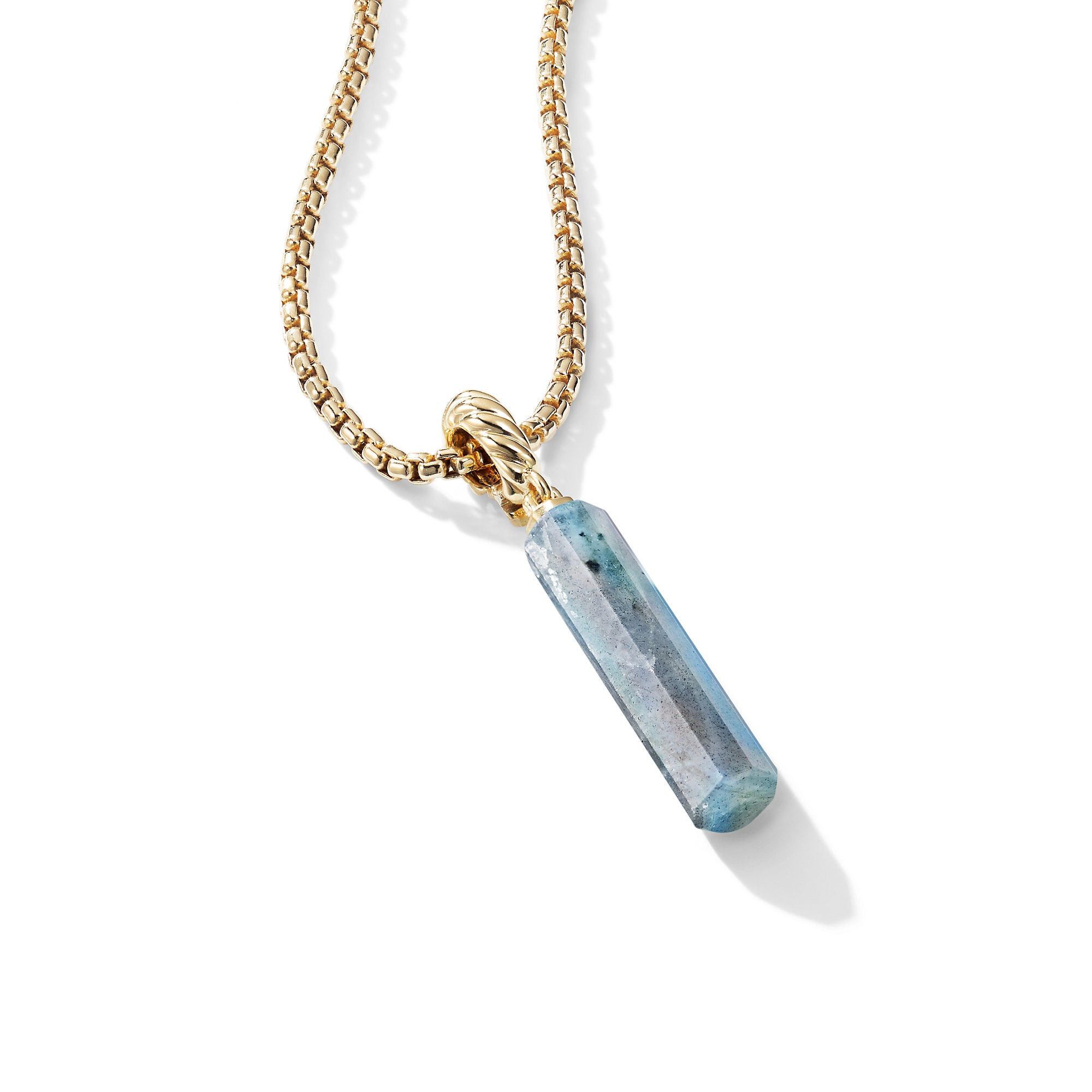 David Yurman o1w1db10325 Barrel Amulet with Labradorite and Yellow Gold Size ONE SIZE - 1 Thumbnail